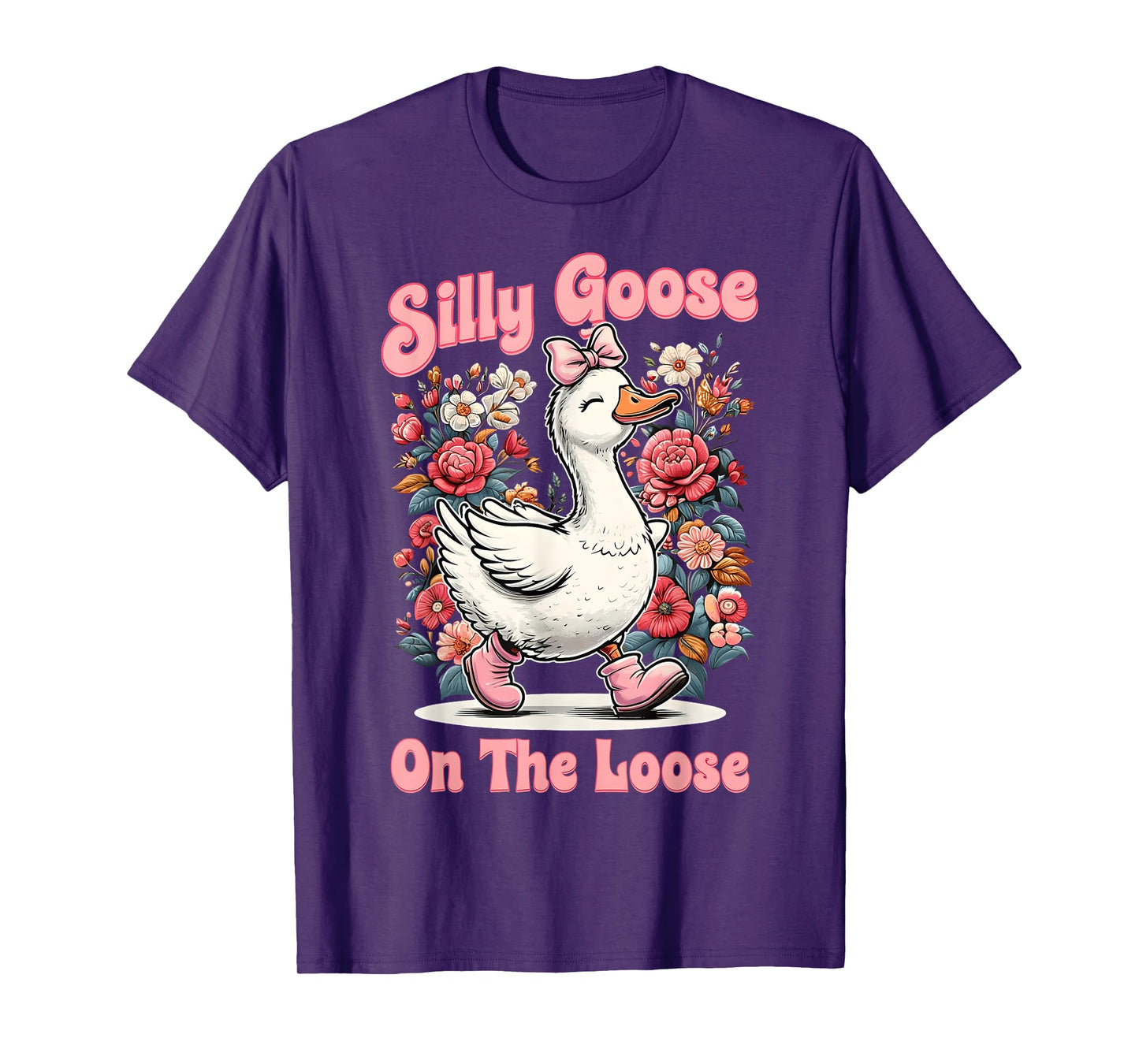 Silly Goose Mommy Funny Floral Silly Goose Mama Mother's Day T-Shirt