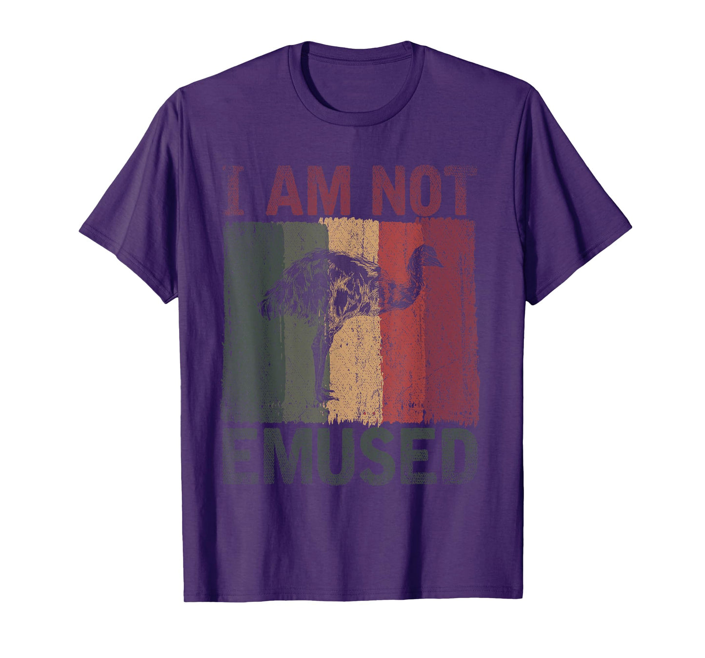 Retro Australian Flightless Bird I Am Not Emused Funny Emu T-Shirt