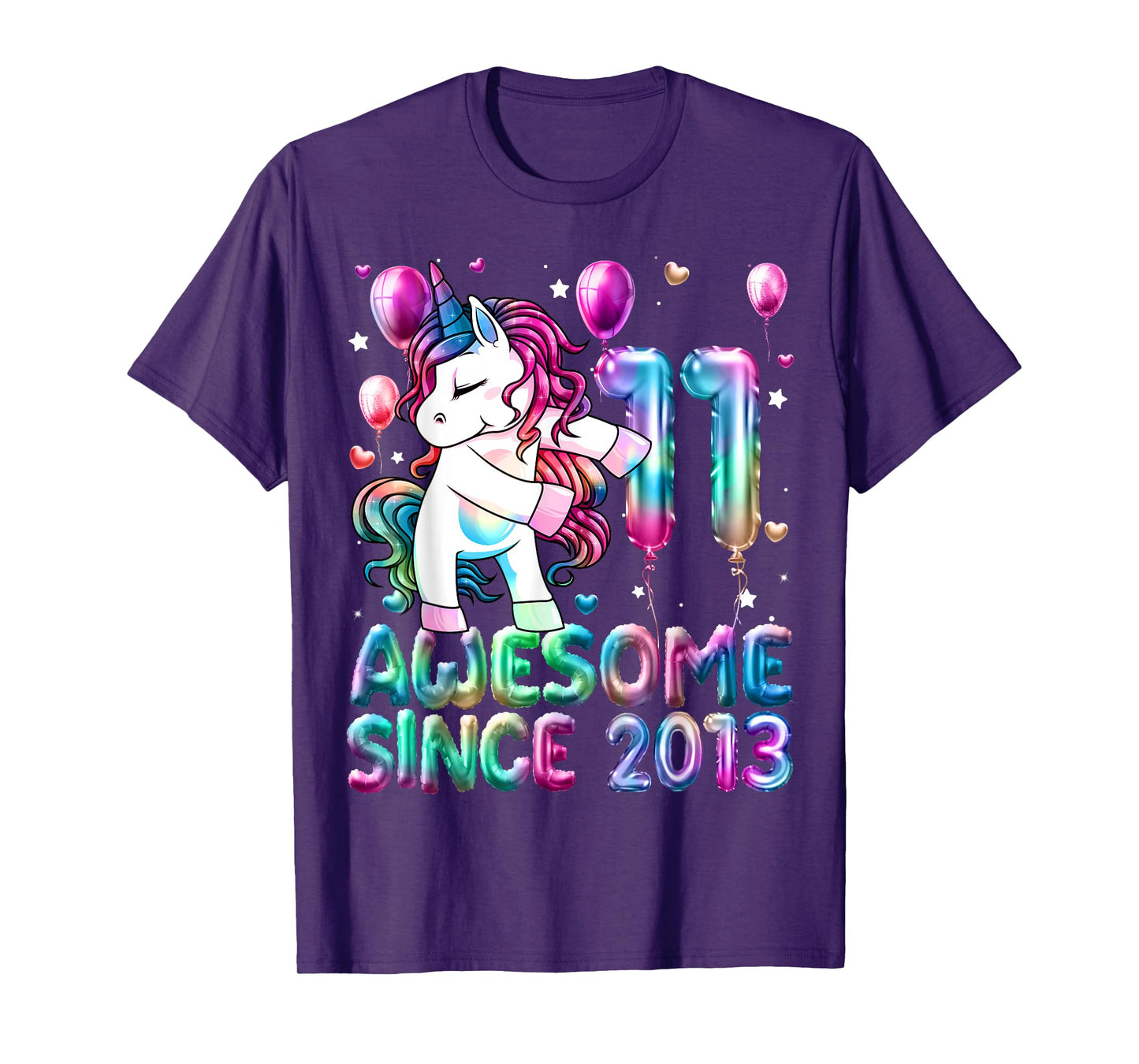 Flossing Unicorn 11 Year Old 11th Birthday Girl Unicorn T-Shirt