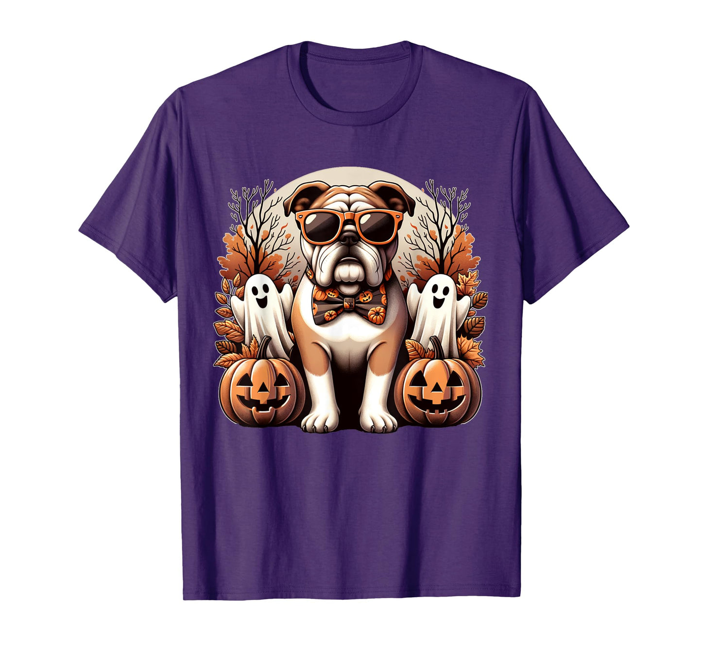 Funny Halloween Bulldog Dog Lover Spooky Season Bull Dog T-Shirt