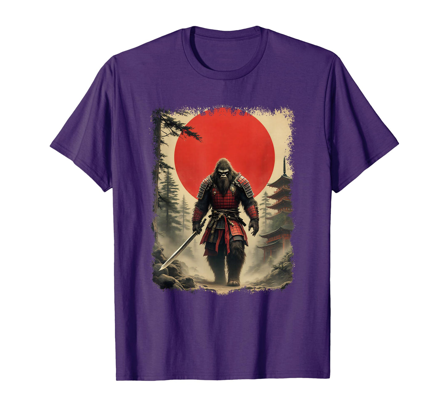 Samurai Bigfoot | Japanese Warrior & Vintage Art, Samurai T-Shirt