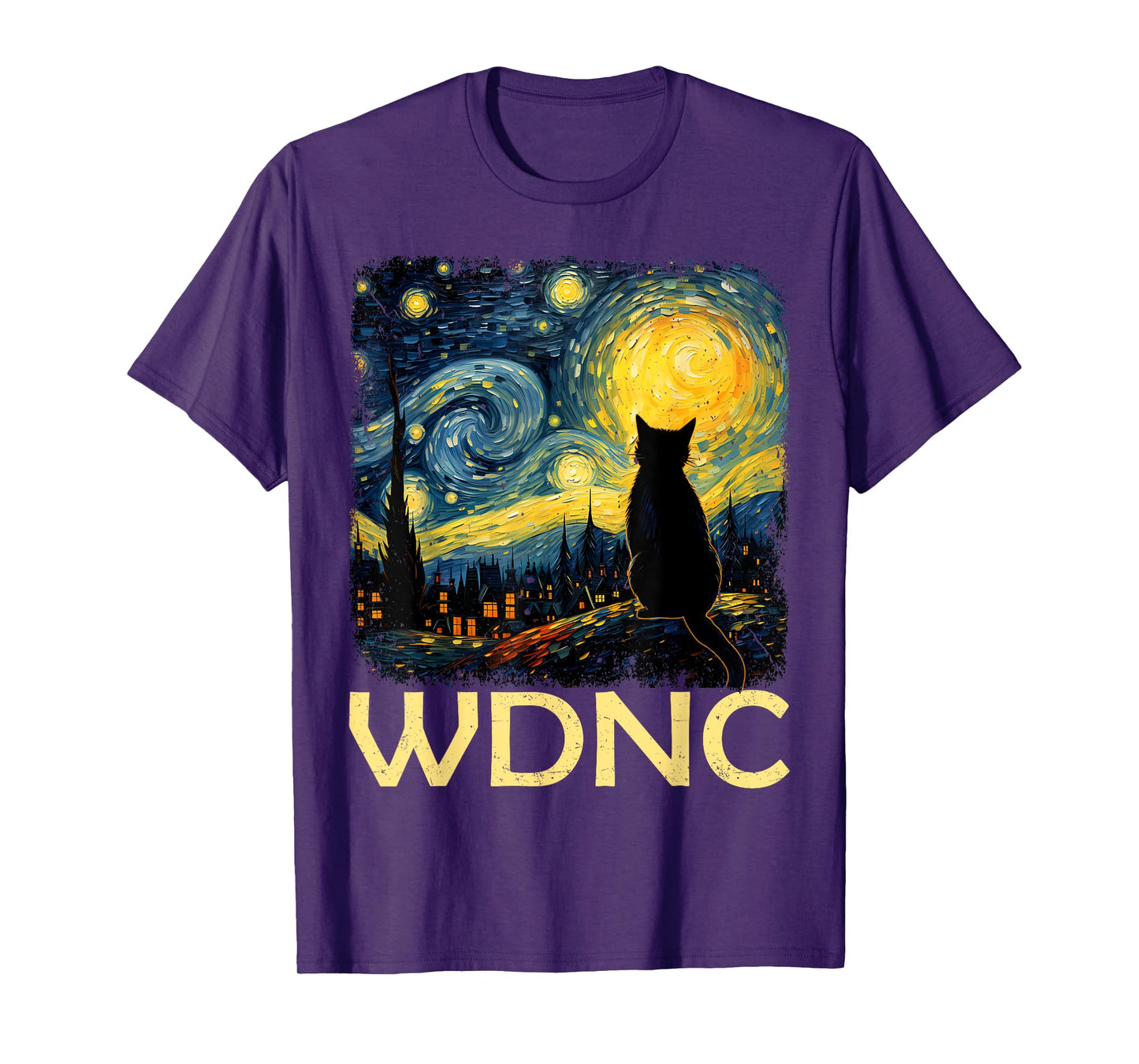 Vintage WDNC Cat Night T-Shirt