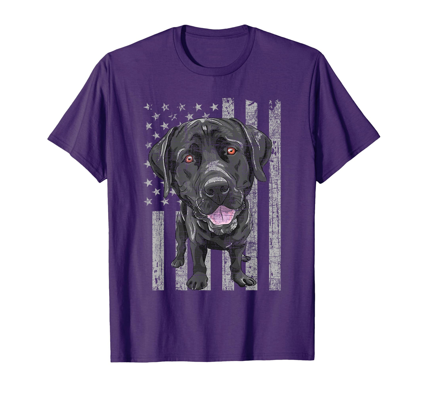 Patriotic Black Labrador - USA American Flag Dog Lover T-Shirt