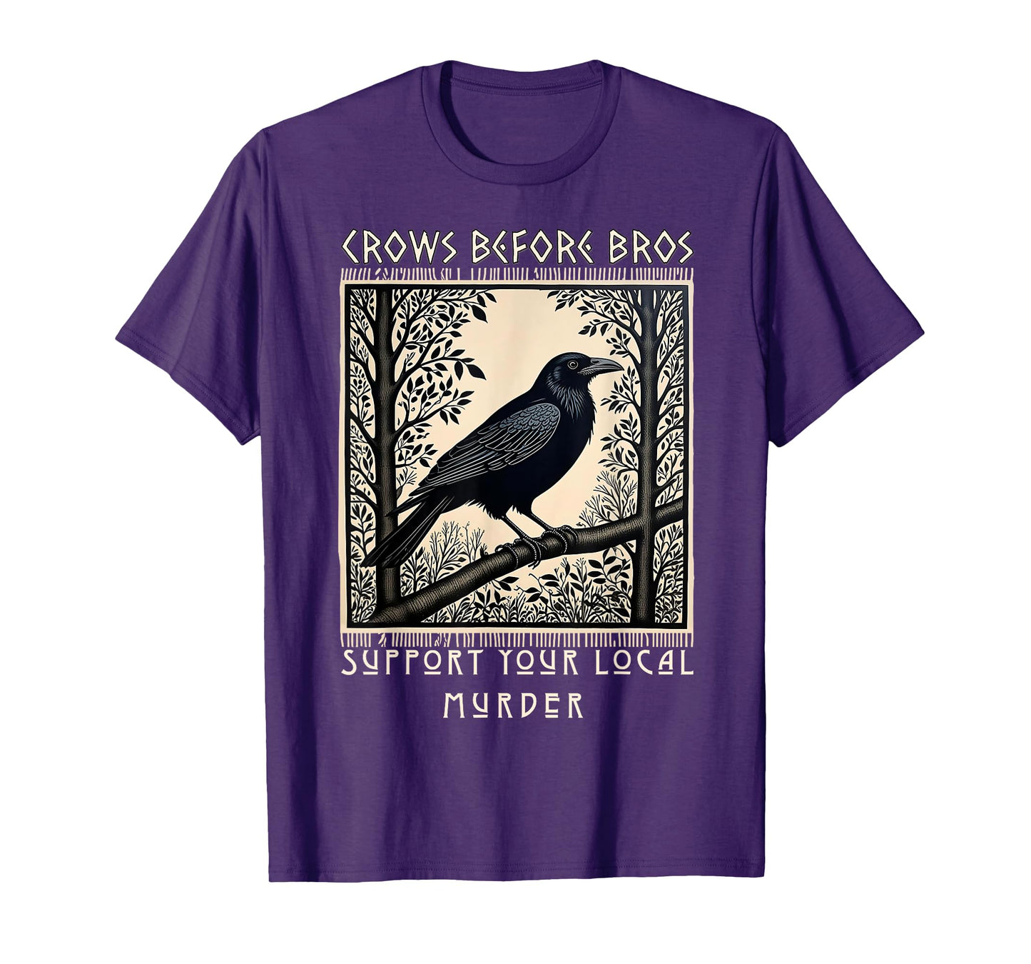 Support Your Local Murder Crows Before Bros Halloween Gothic T-Shirt