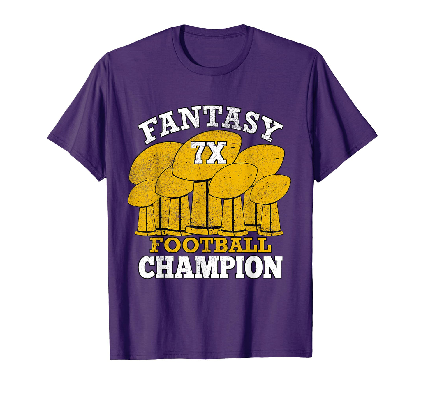 Fantasy Football 7x Champion Seven Time Champ Fantasy Winner T-Shirt
