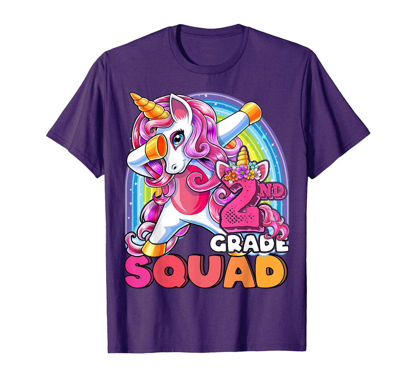 2nd Grade Squad Dabbing Unicorn Back to School Girls Gift T-Shirt