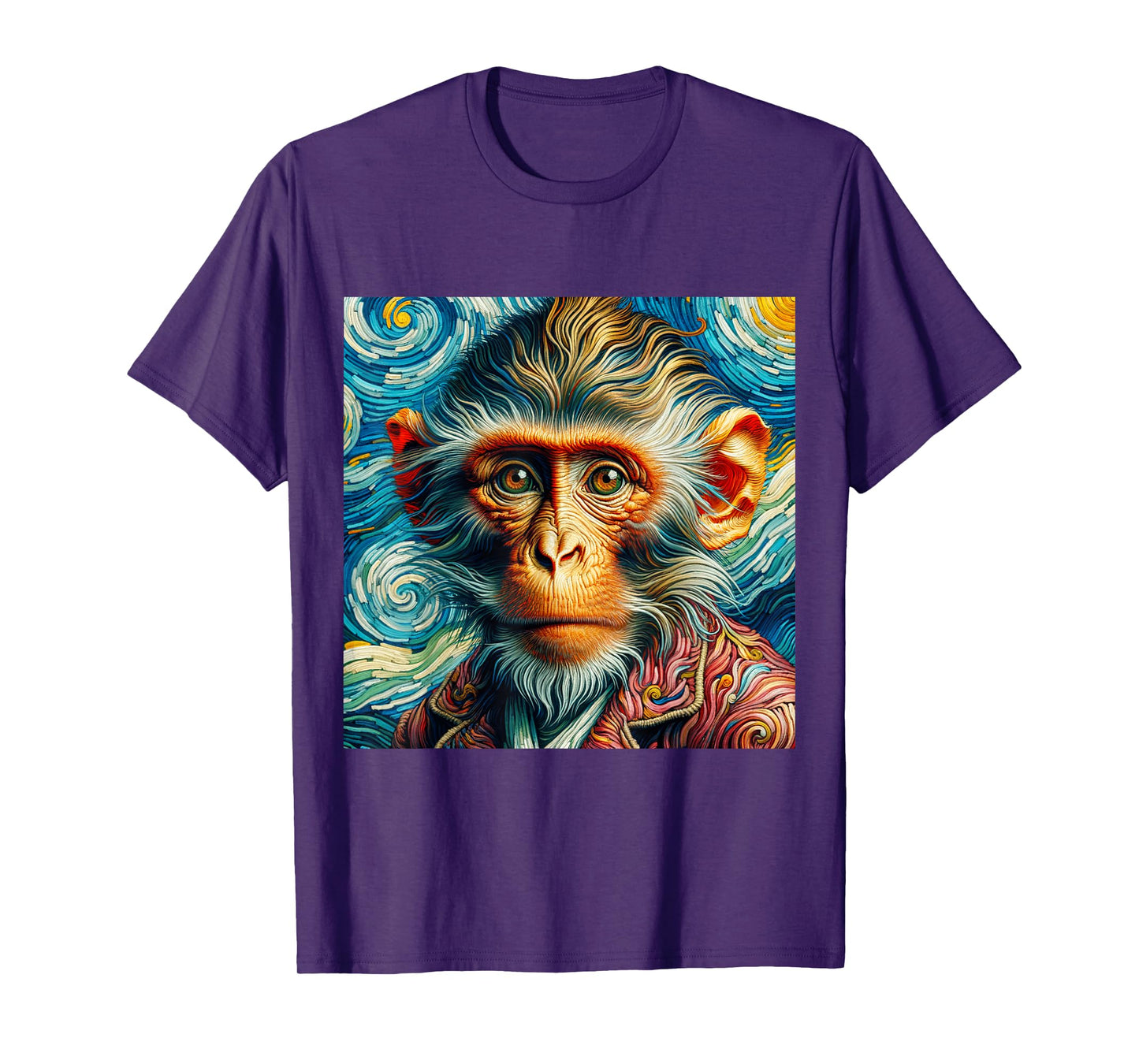 Vincent Van Gogh Shirt Monkey Vangogh Ape Rhesus Macaque Art T-Shirt