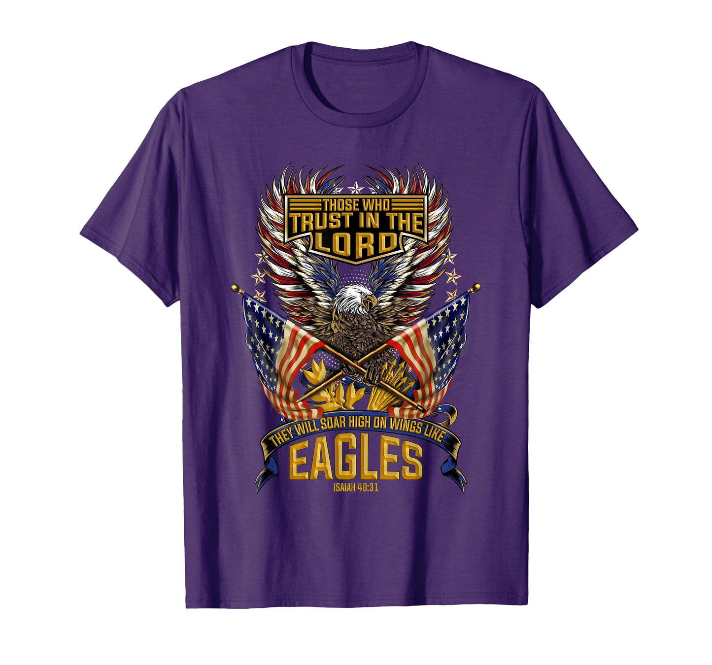 Soar On Wings Like Eagles Christian Patriotic T-Shirt T-Shirt for Women Kids Men