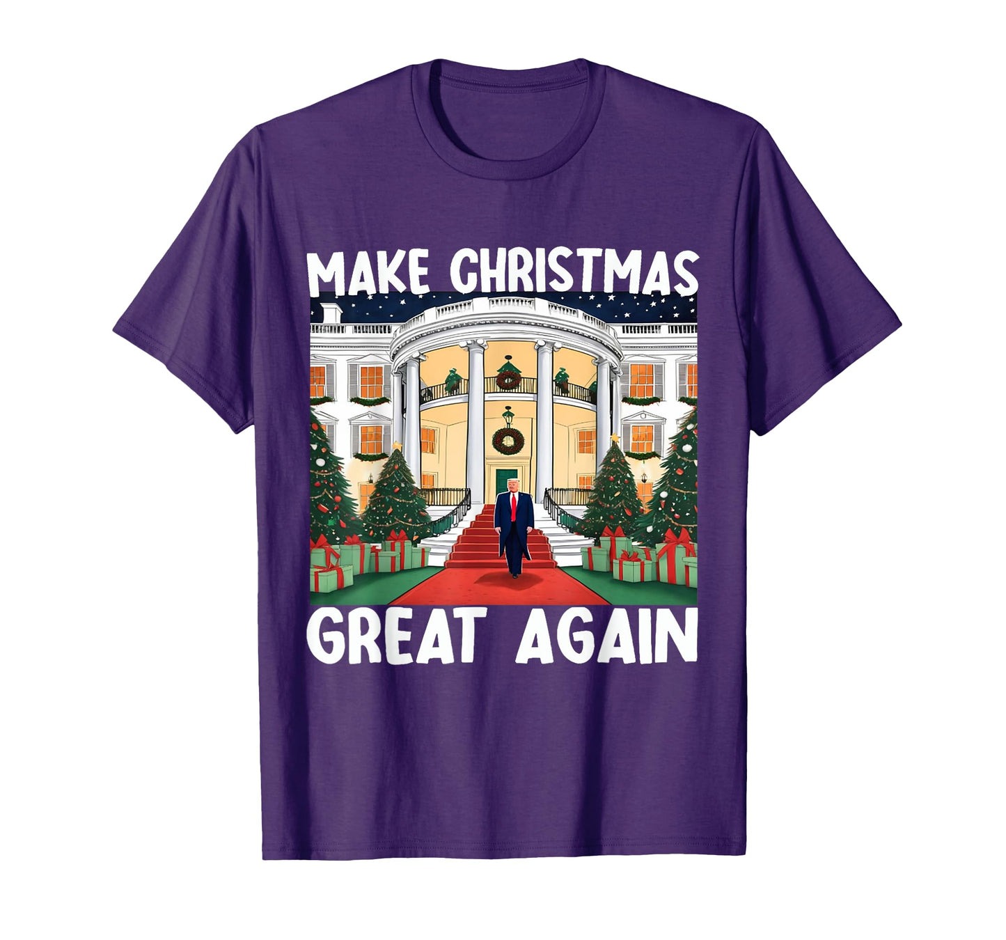 Trump Make Christmas Great Again Funny Xmas Pajama Men Women T-Shirt