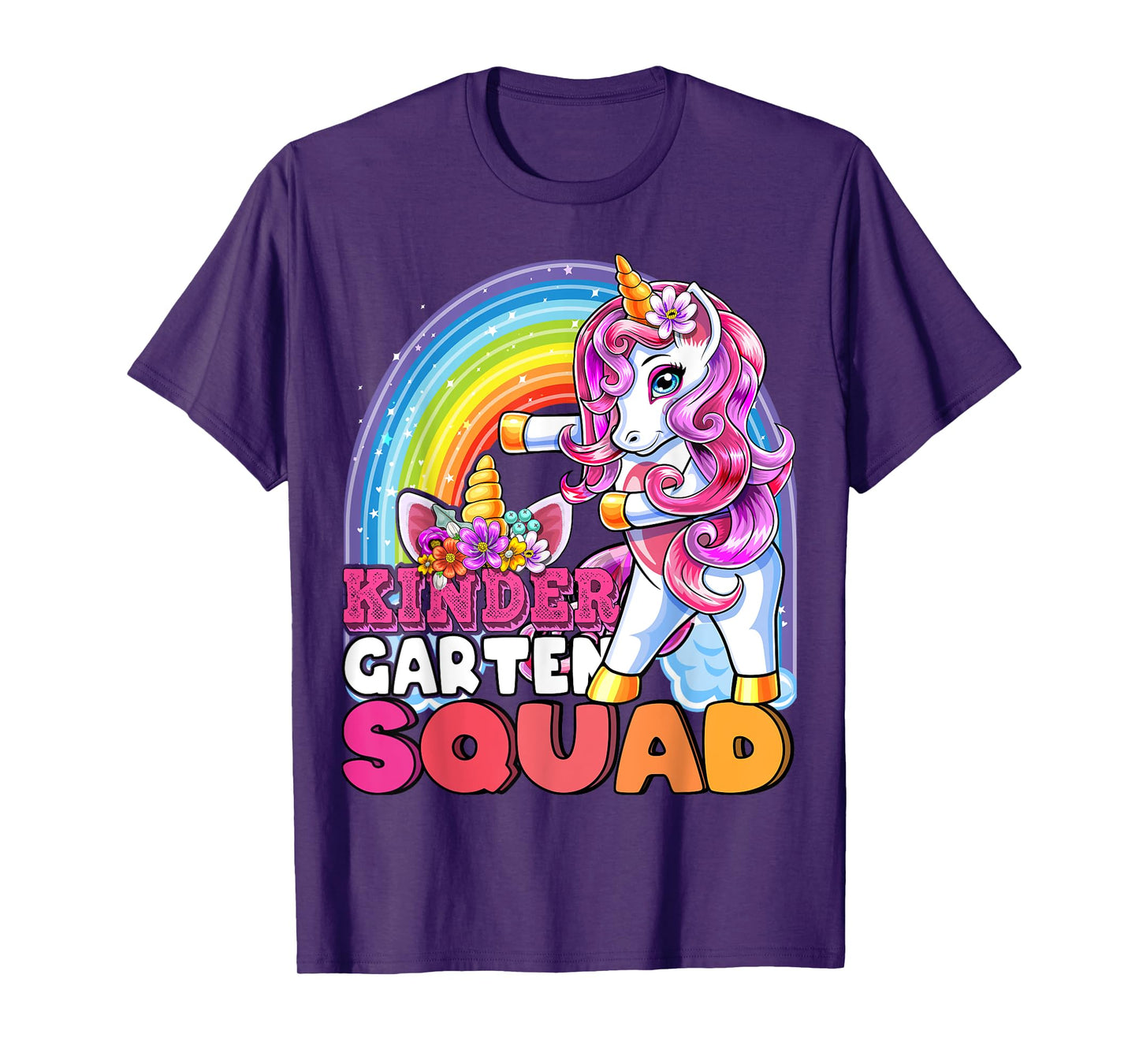 Kindergarten Squad Flossing Unicorn Back to School Shirt T-Shirt