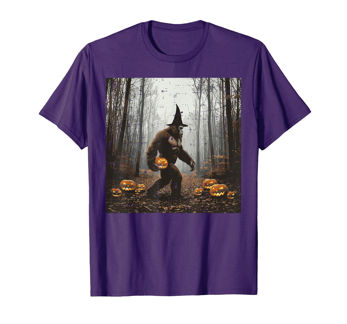 Halloween Bigfoot Forest Pumpkin Sasquatch Costume Men Women T-Shirt
