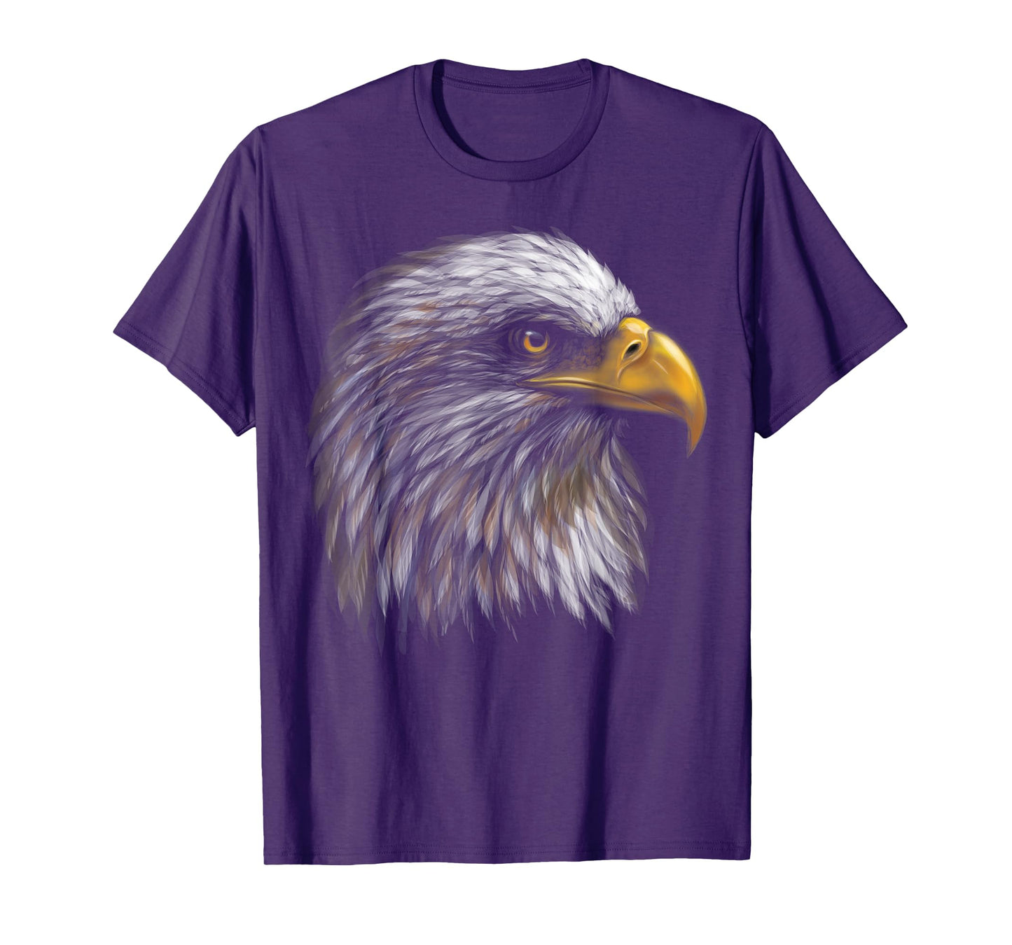 cute bald eagle head black art for lovers of eagles birds T-Shirt