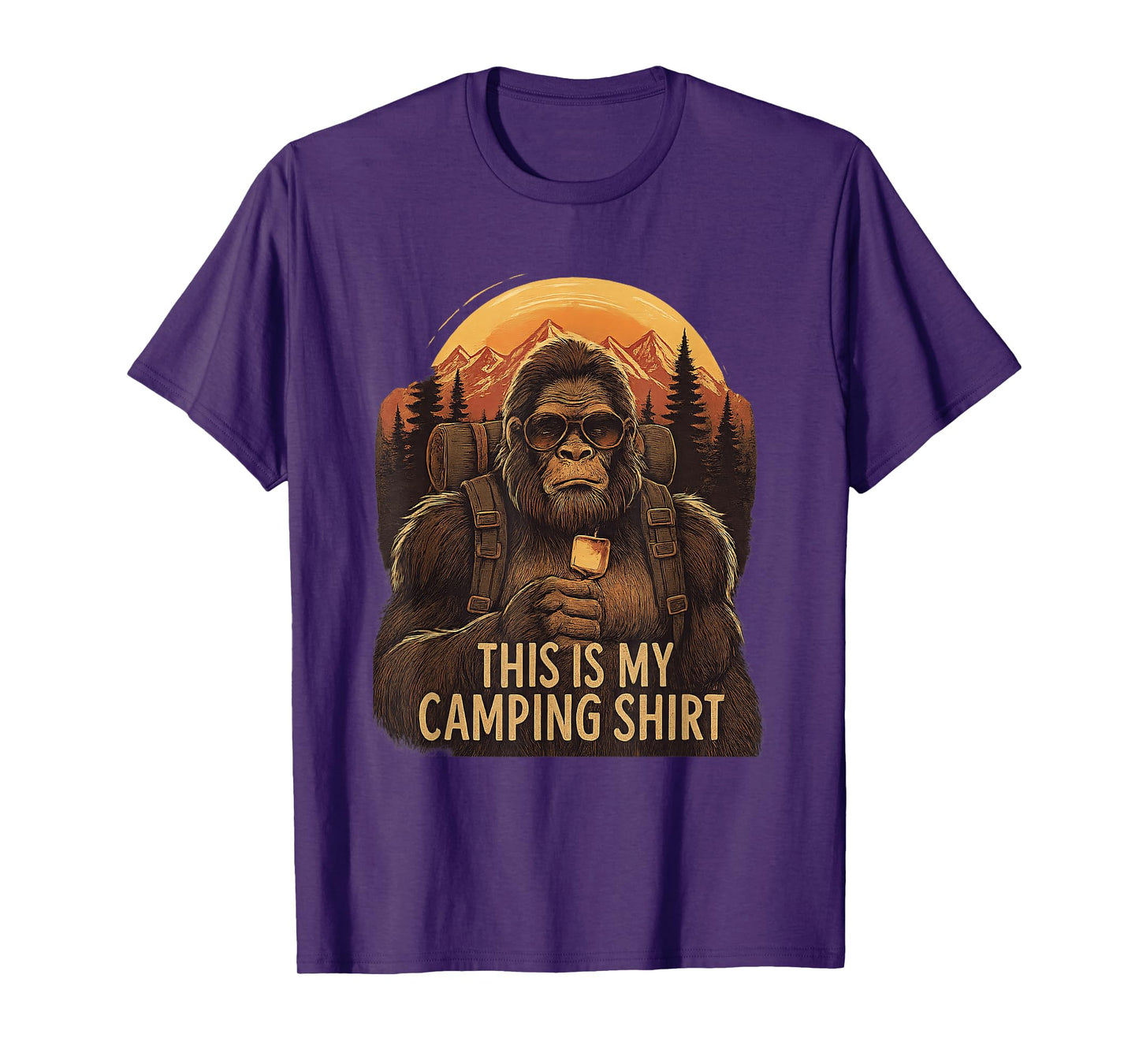 Bigfoot Camping Mens Womens Kids This is My Camping T-Shirt