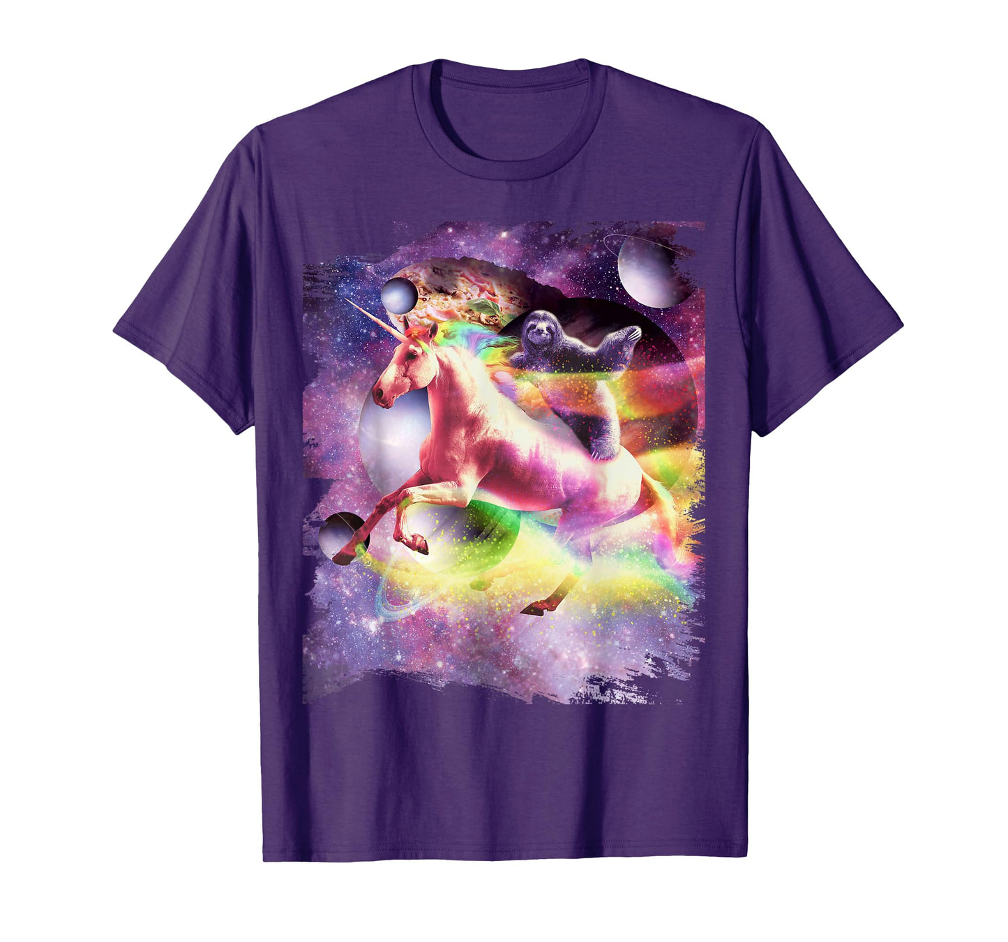 Space Sloth Riding On Unicorn T-Shirt