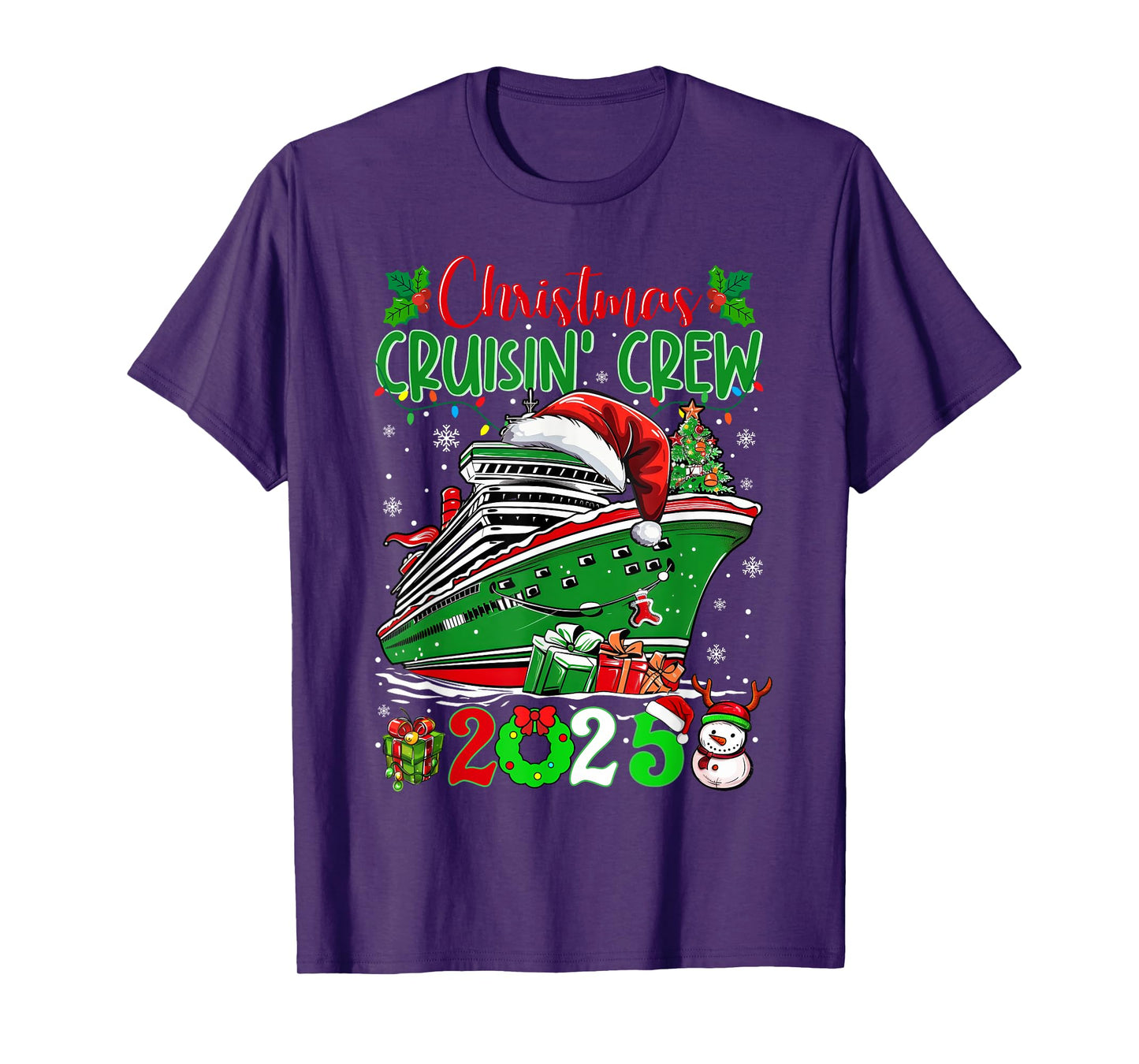 Christmas Cruisin Crew 2025 Matching Family Cruise Holiday T-Shirt