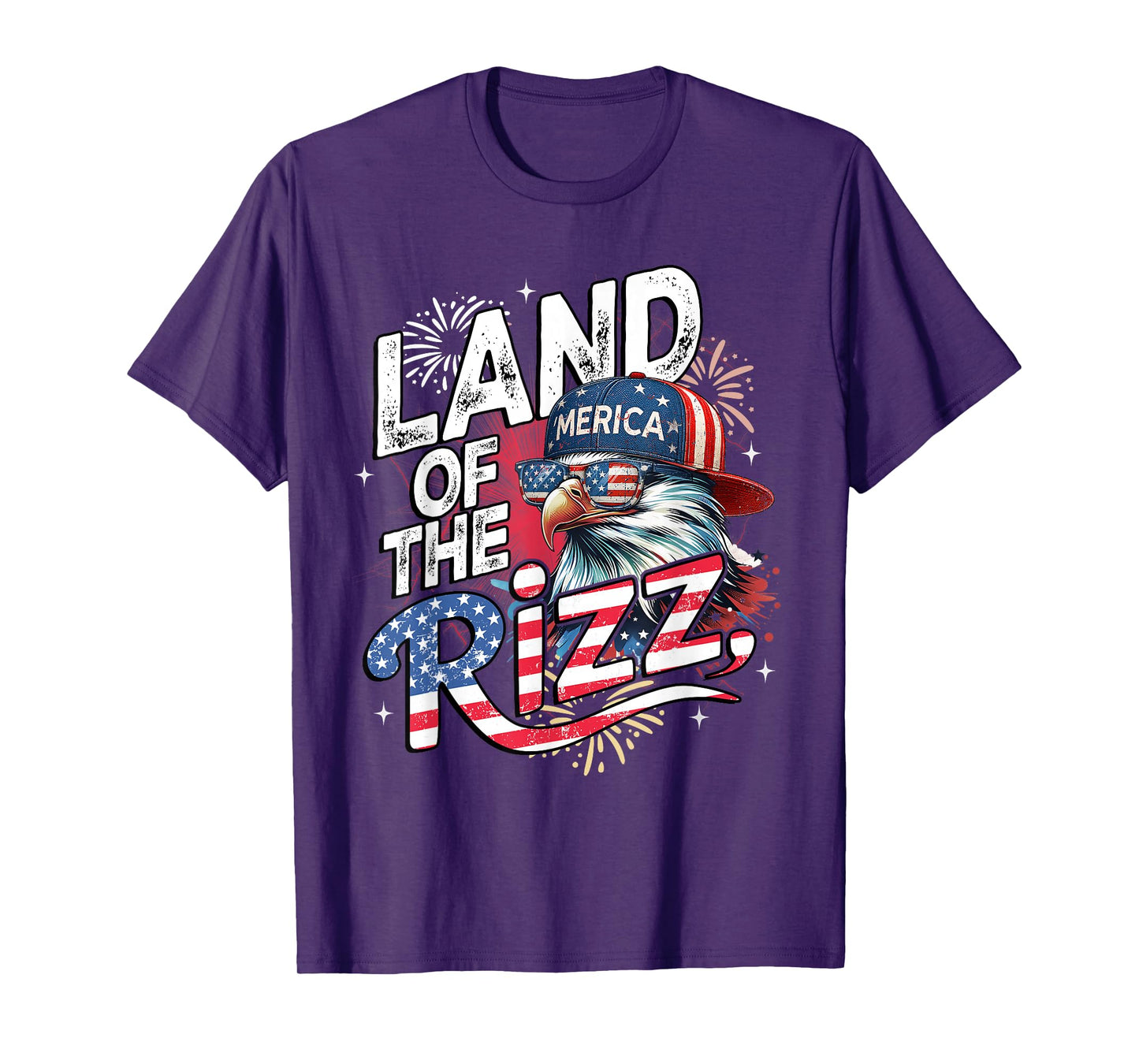 Eagle Land Of The Rizz Funny Patriotic 4th Of July T-Shirt