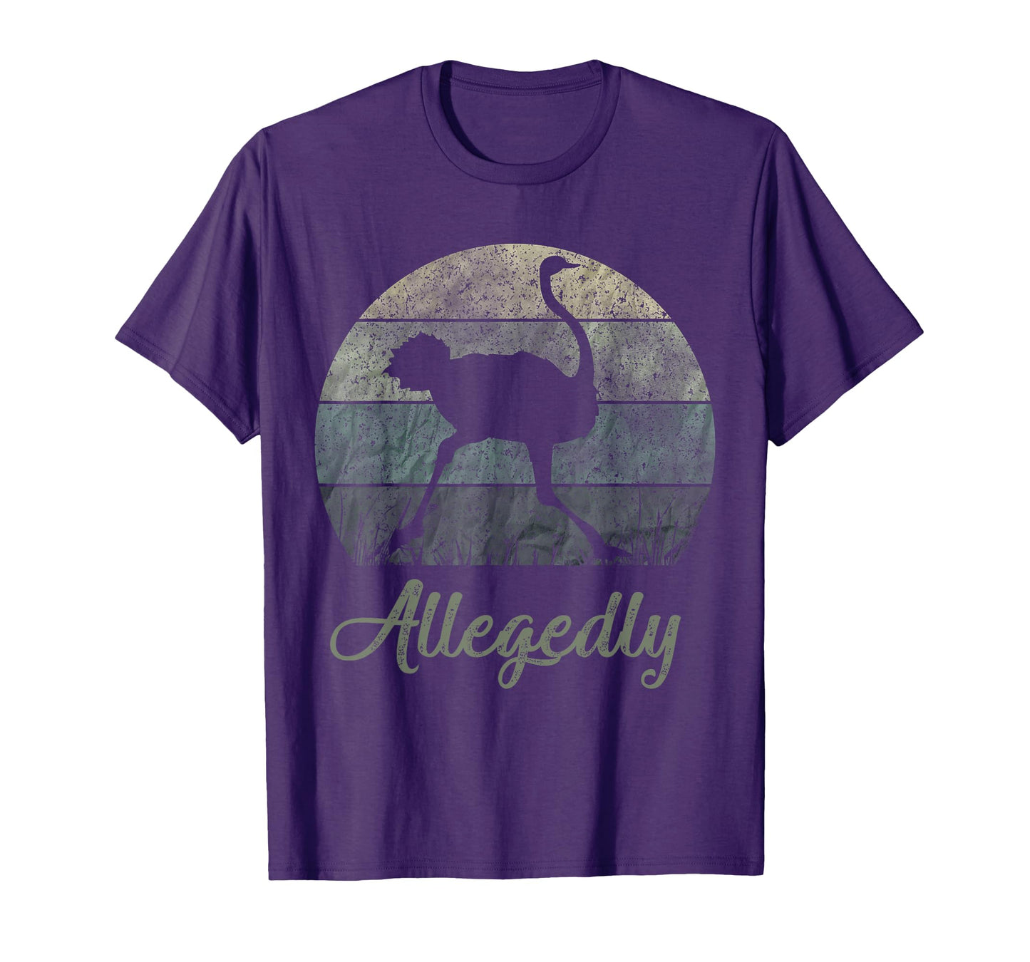 Vintage Allegedly Ostrich T-Shirt OSTRICHES Flightless Bird T-Shirt