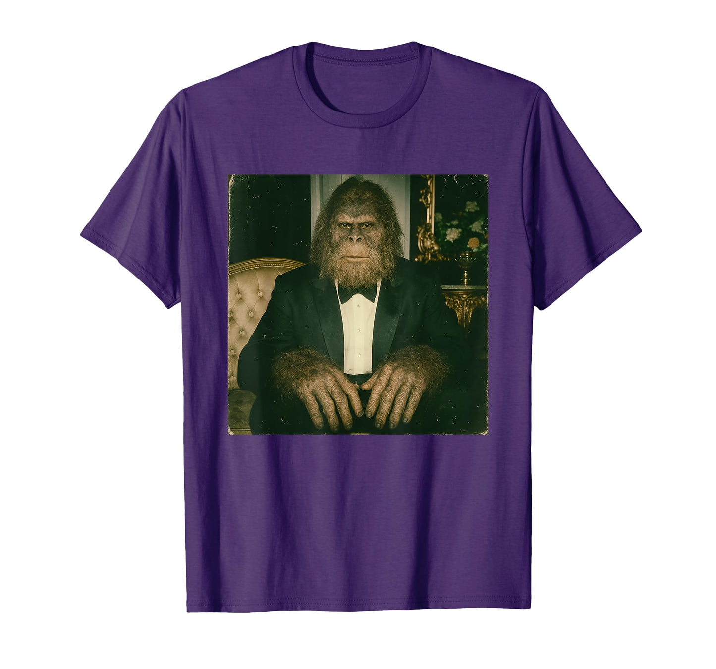 Rizz Bigfoot | Elegant Bigfoot in Tuxedo Cryptid Meme T-Shirt