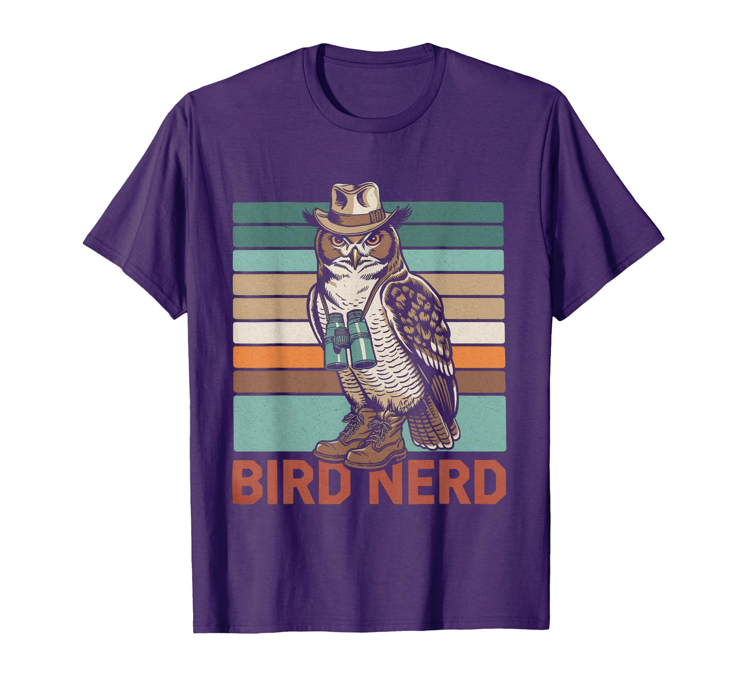 Bird Nerd Great Horned Owl Birdwatching Birding T-Shirt
