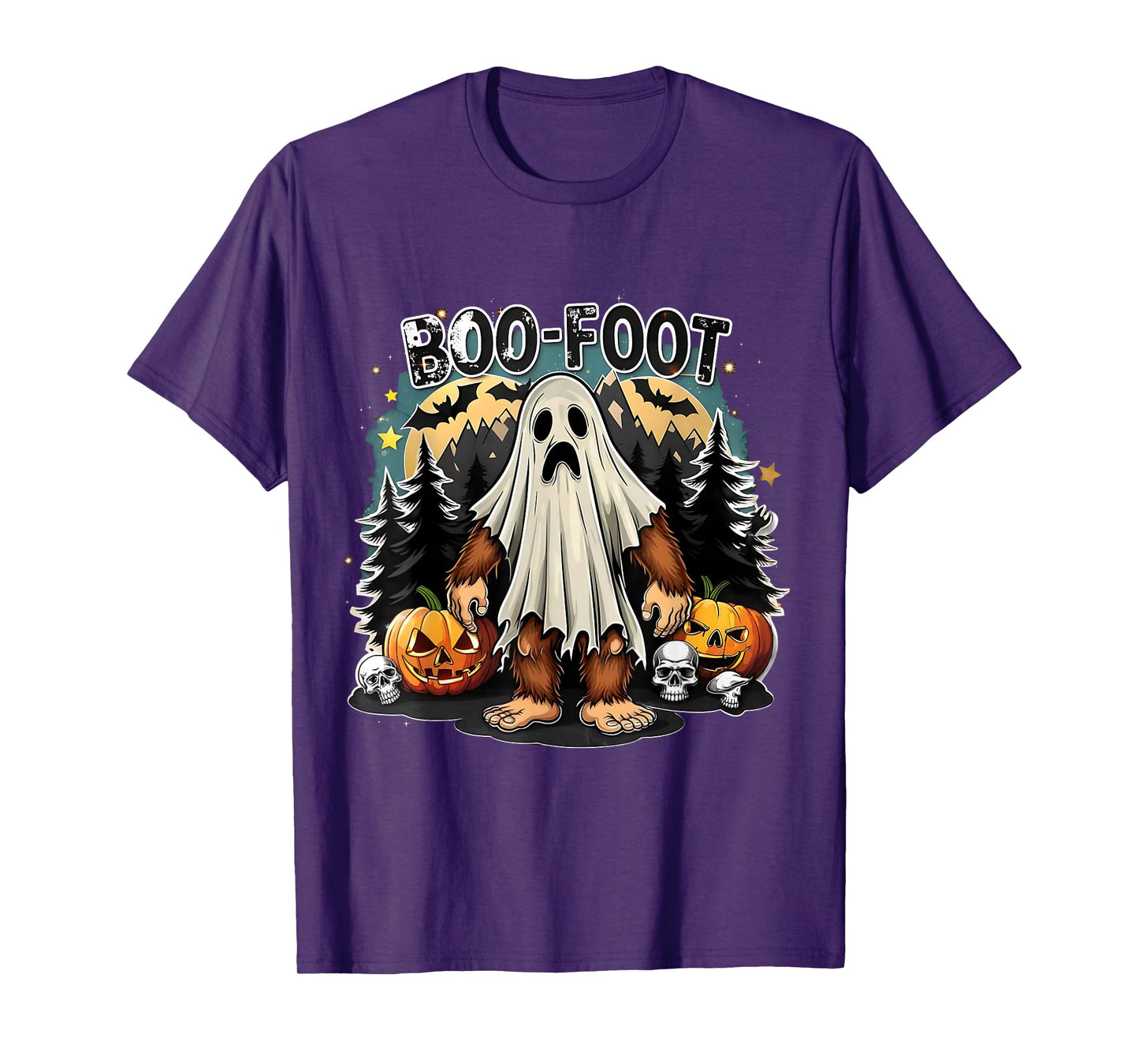 Boo Foot Funny Bigfoot Ghost Halloween Costume T-Shirt