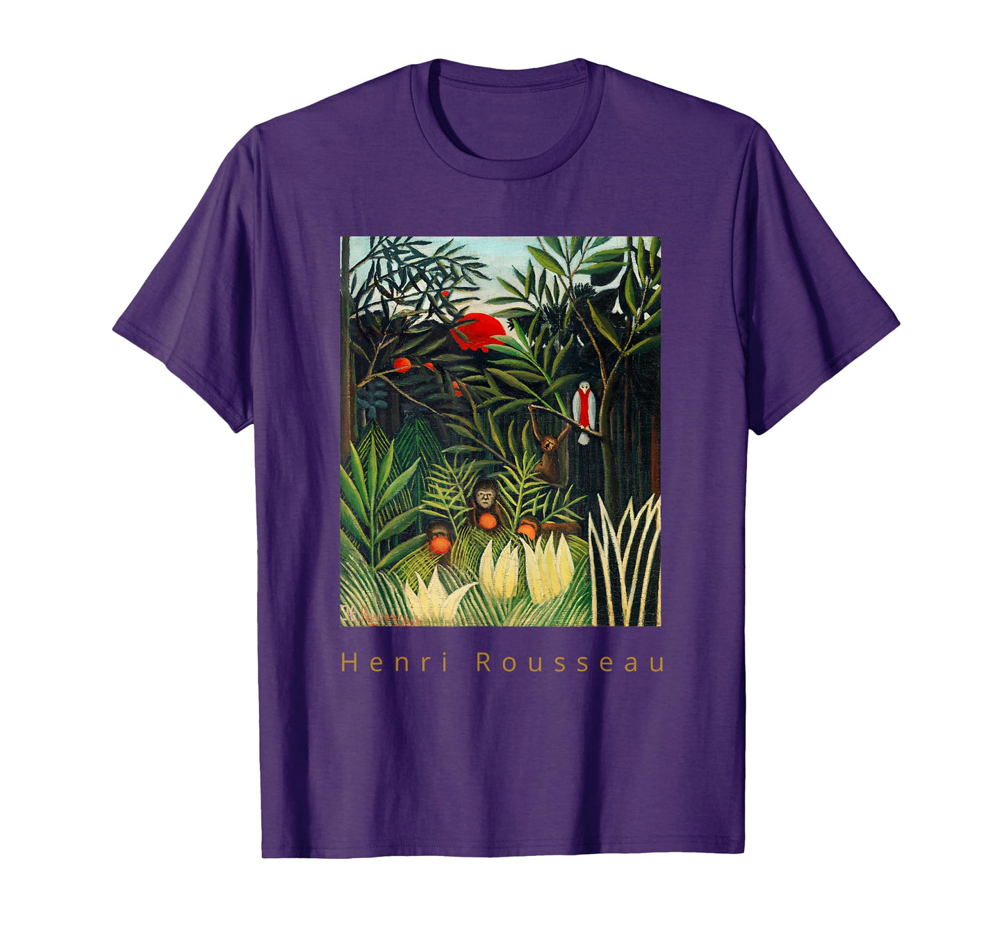 Henri Rousseau Monkeys and Parrot in the Forest T-Shirt