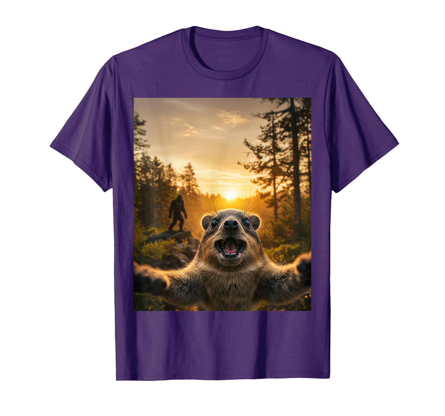 Rock Hyrax Selfie Phone Photo Funny Bigfoot Sighting Awawa T-Shirt