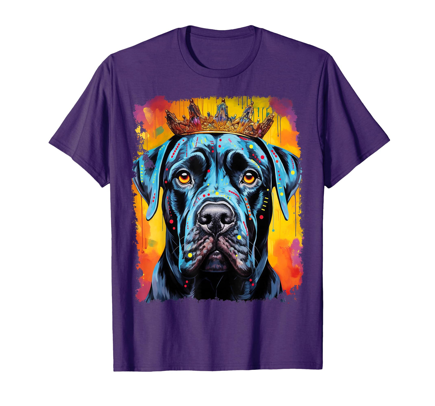Pop Art Dog Cane Corso King Queen T-Shirt