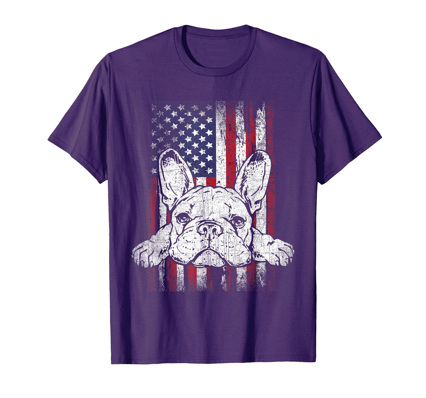 Patriotic French Bulldog American Flag Dog T-Shirt