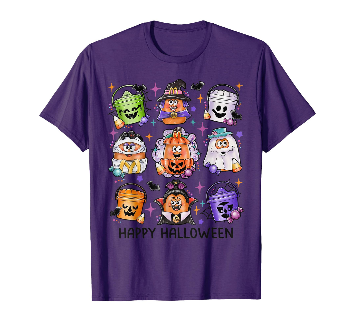 Chicken Nuggets Pumpkin Halloween 90's Vintage T-Shirt