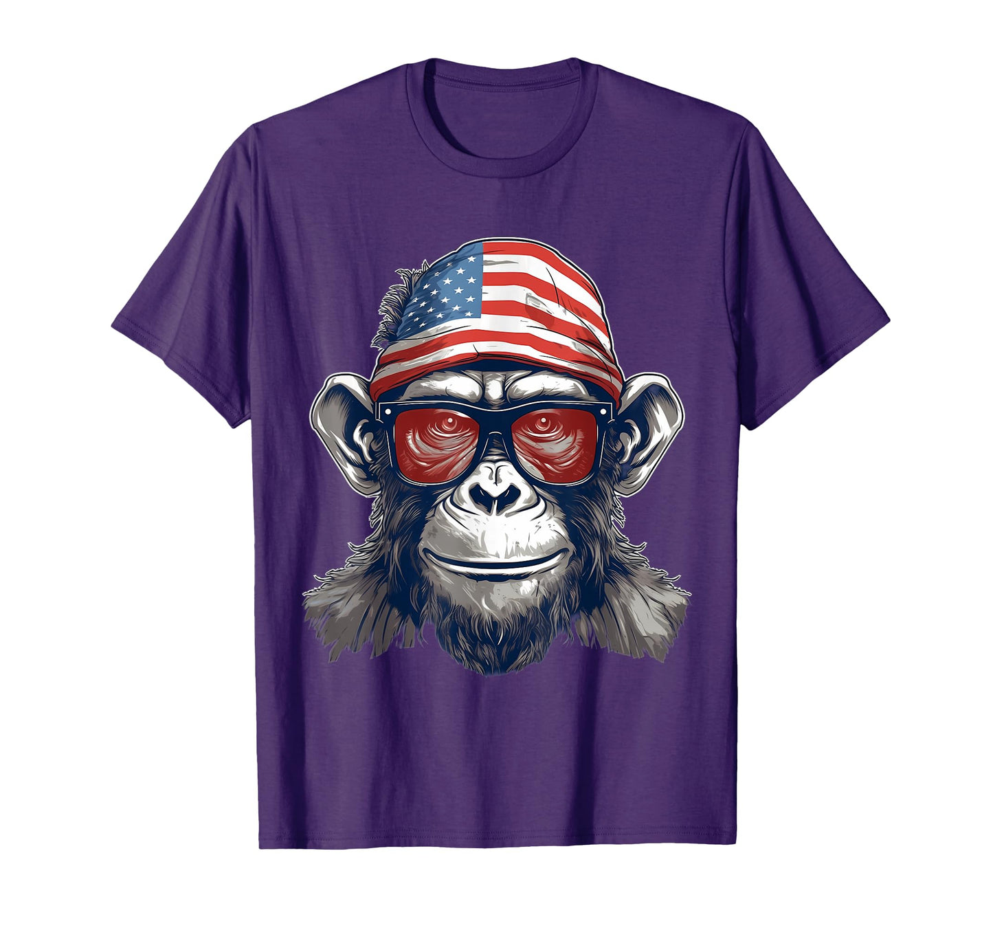 4th Of July US Flag Monkey T-Shirt