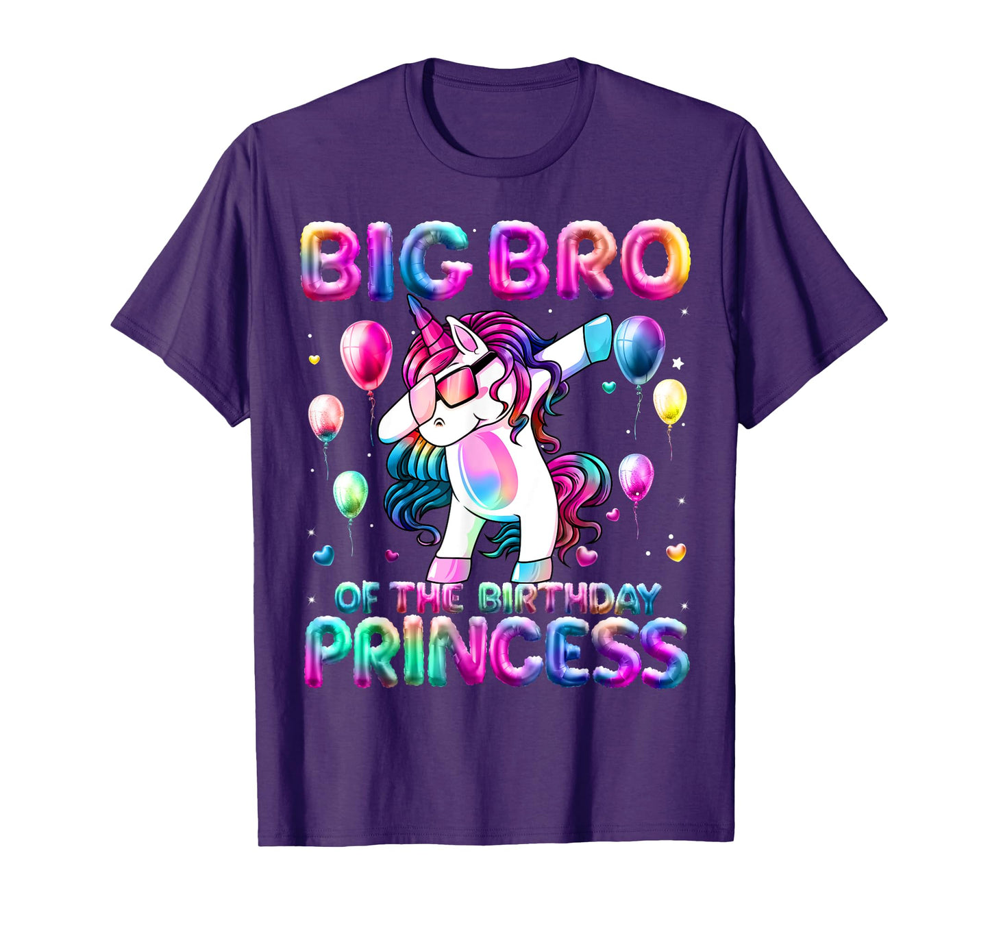 Brother of the Birthday Princess Girl Dabbing Unicorn Bro T-Shirt