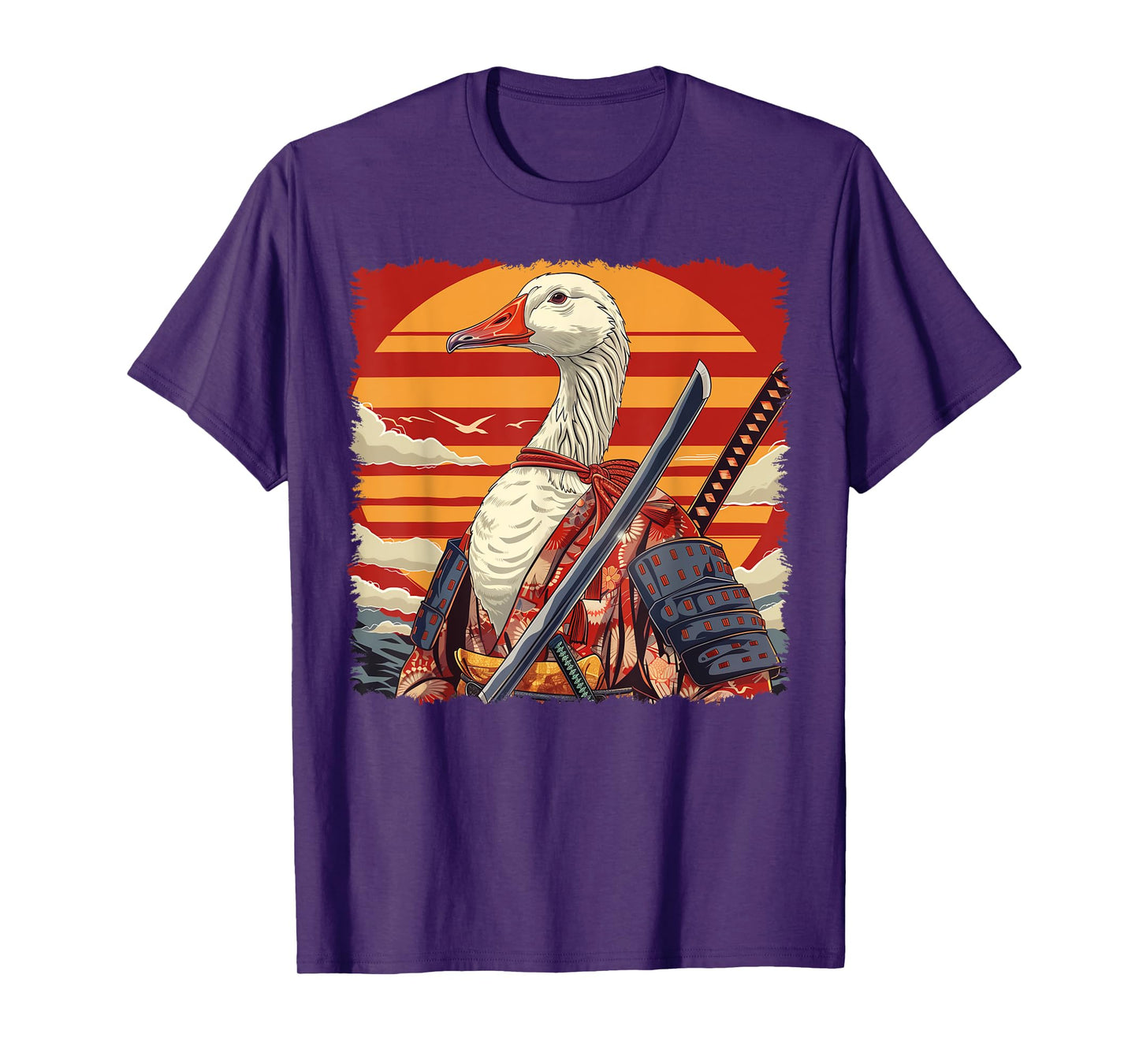 Goose Duck Japanese Art Samurai Ukiyo-e T-Shirt