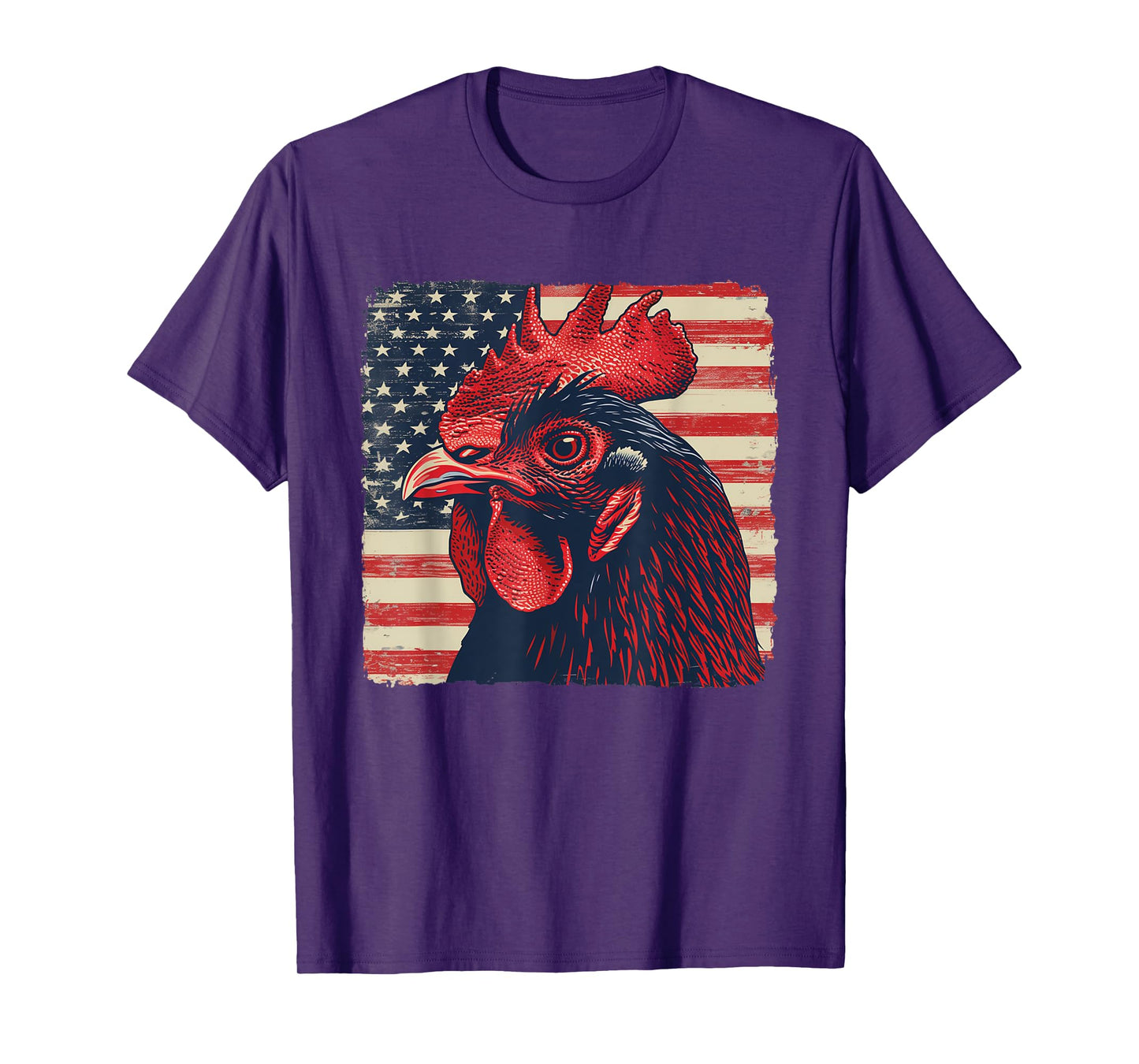 American Patriot Chicken Tee 4th of July Women Men T-Shirt