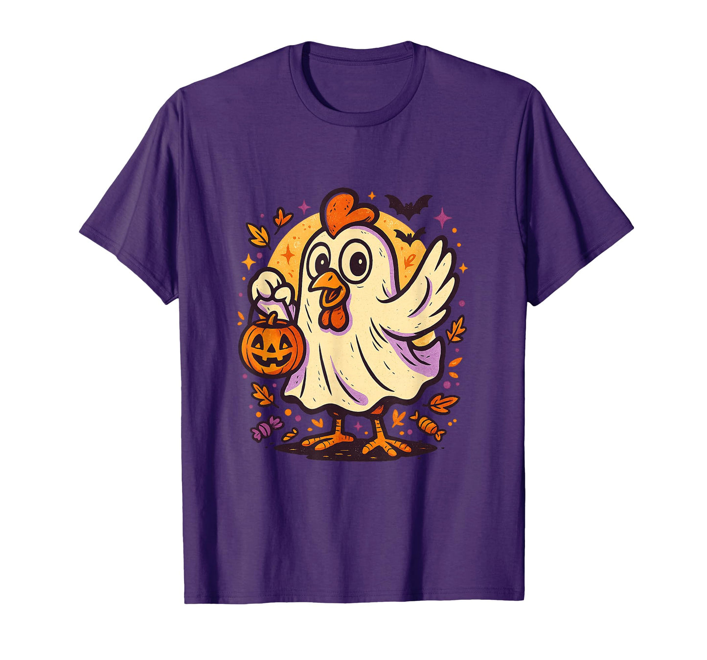 Ghost Chicken Halloween Costume – Funny Farm Poultry T-Shirt