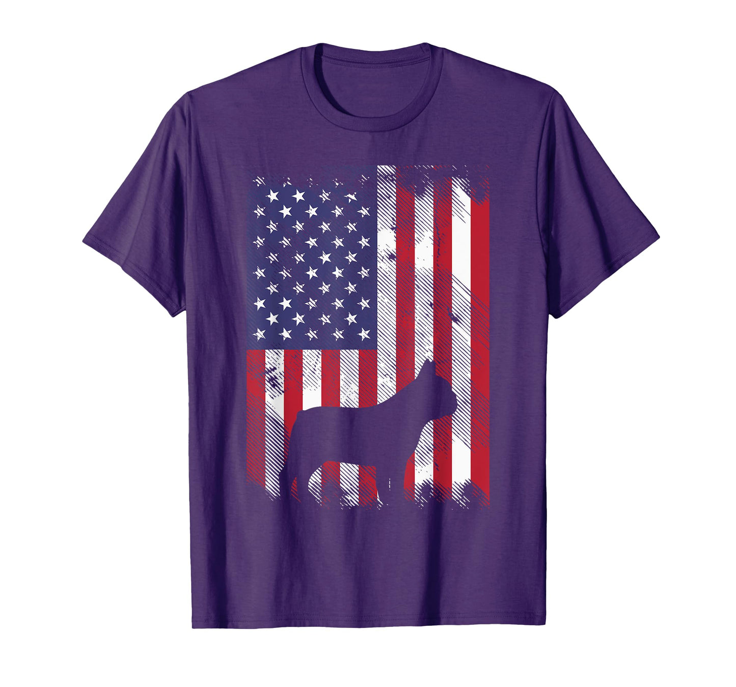 American Flag French Bulldog Frenchie Patriotic 4th Of July T-Shirt