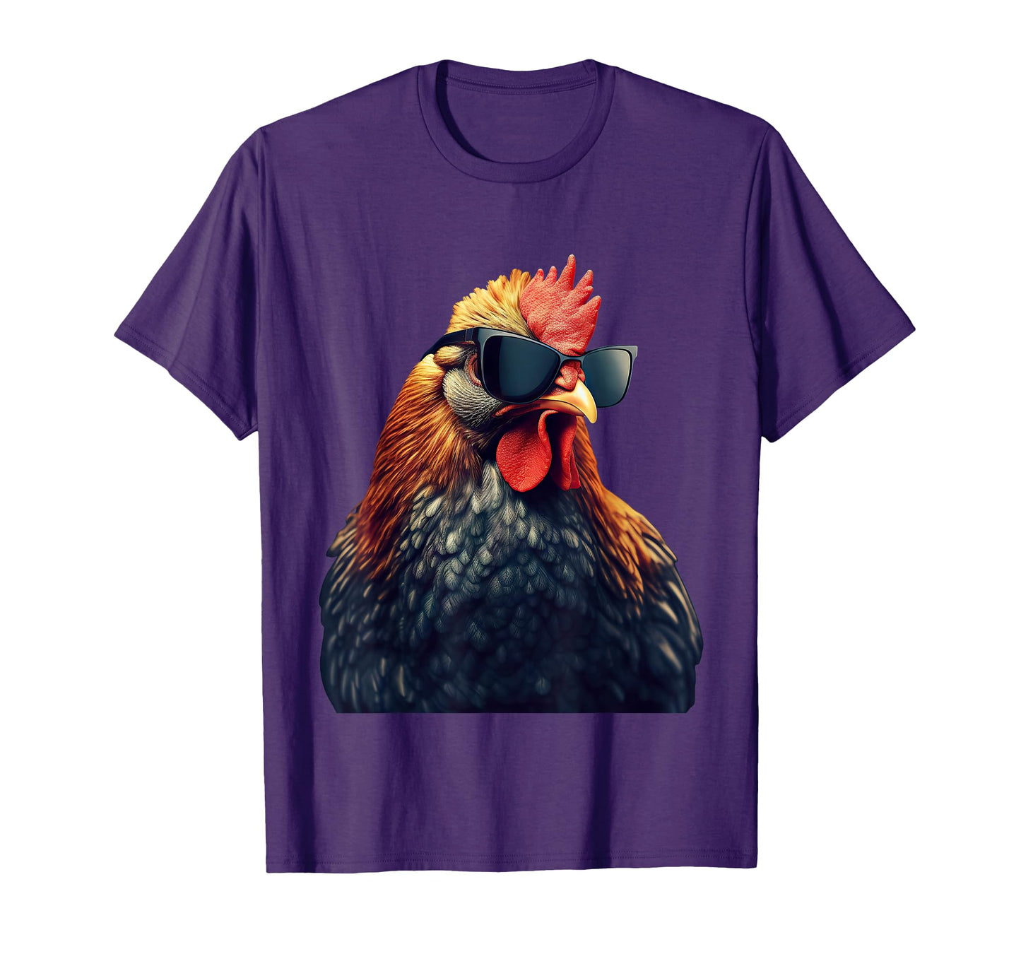 Retro Vintage Chicken Cool Rooster Wearing Sunglasses T-Shirt