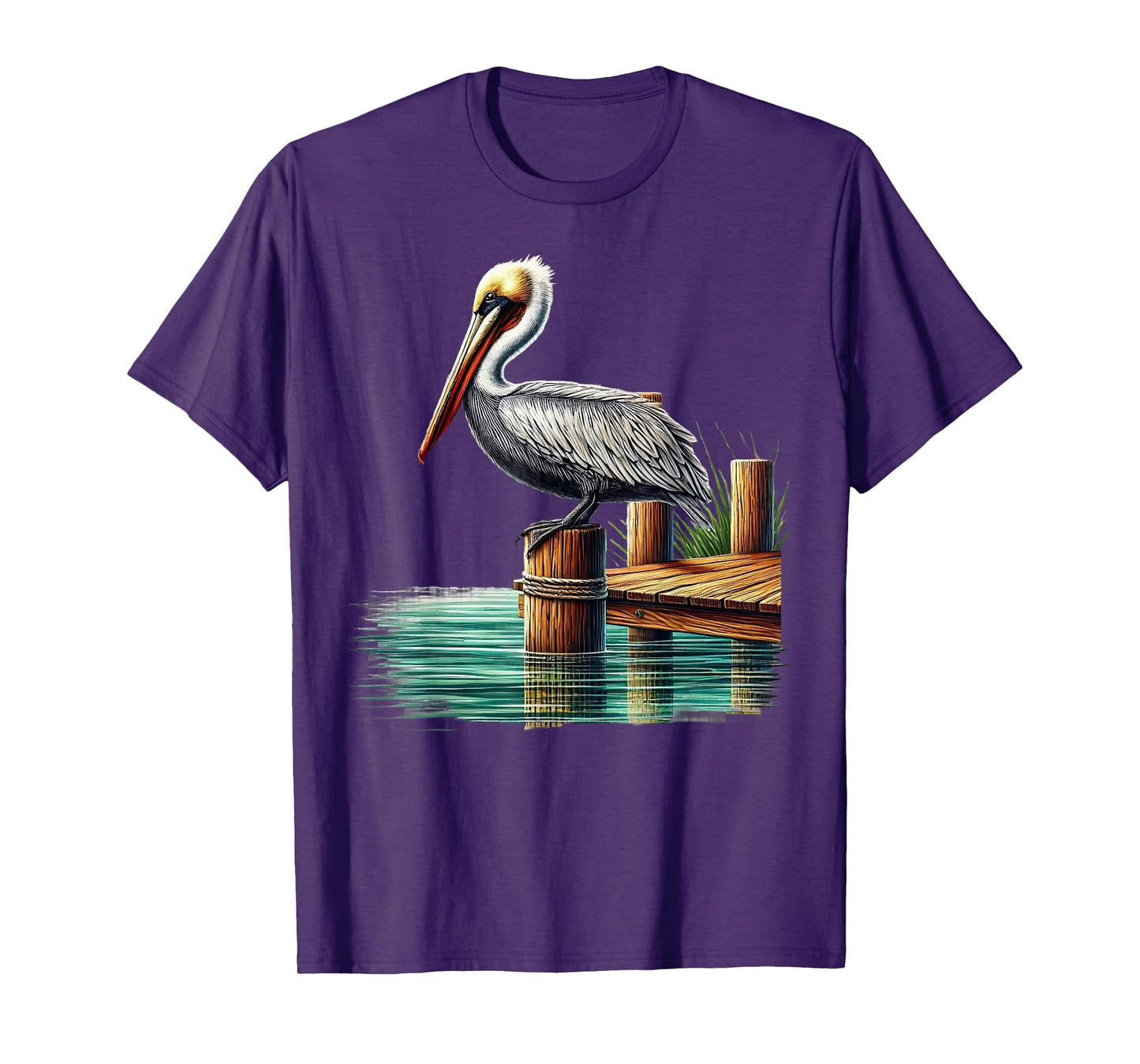Unique Brown Pelican Piling Design for Pelican Lover T-Shirt