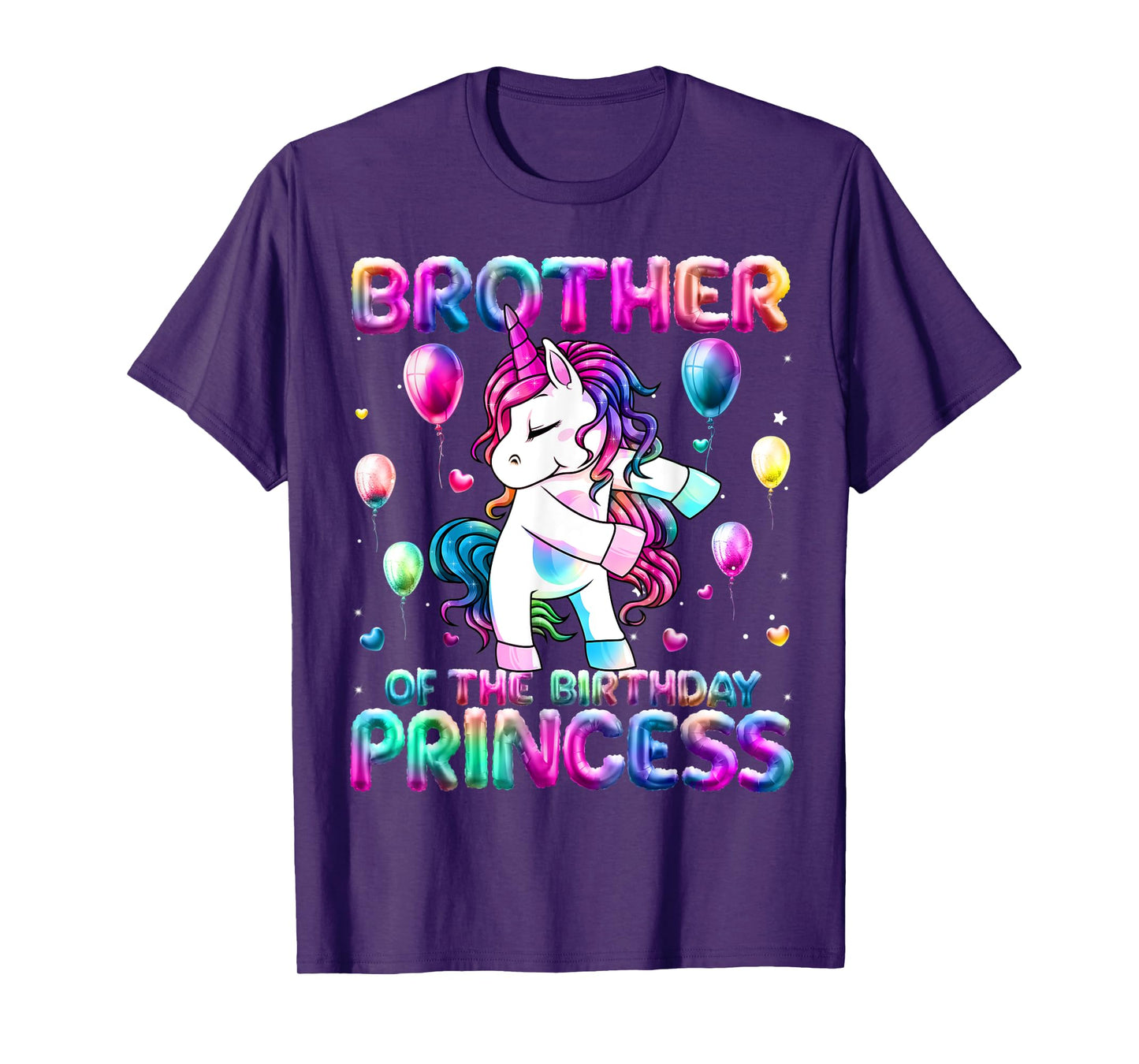 Brother of the Birthday Princess Girl Flossing Unicorn Bro T-Shirt
