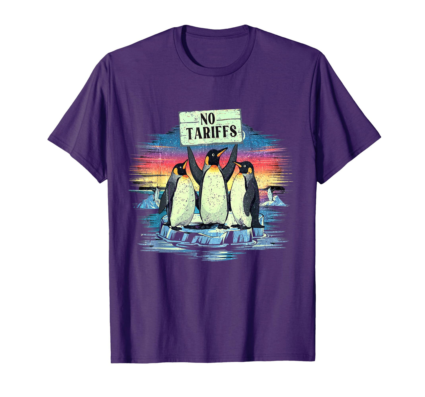 Funny Penguins NO TARIFFS Taxes T-Shirt