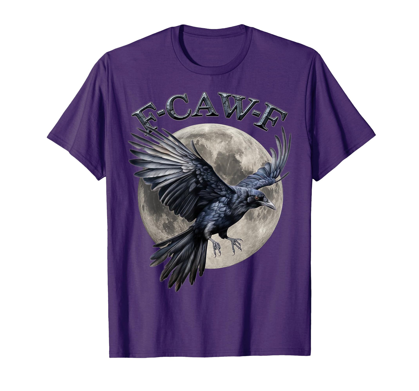 Black Crow, F-Caw-F Funny Black Bird moon Gothic Adult Humor T-Shirt
