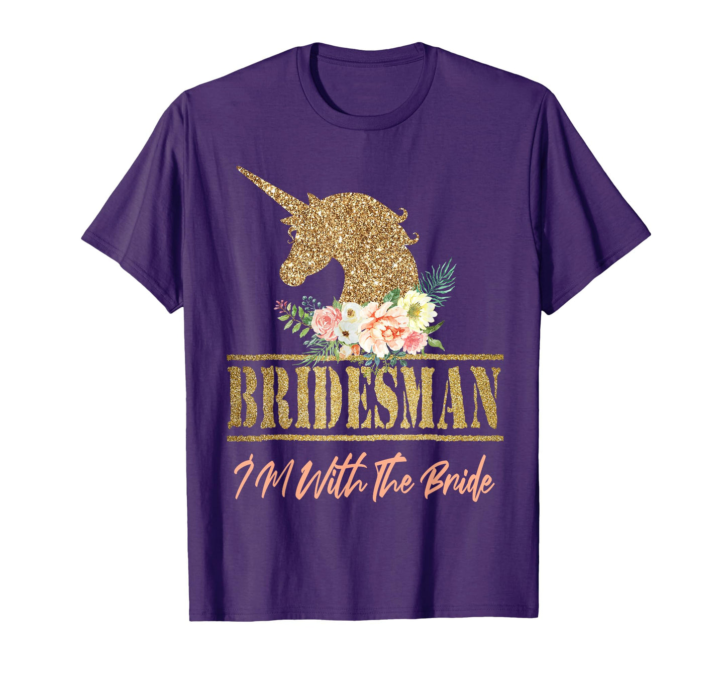 Unicorn Bridesman Gift For Wedding Bridal Party Bridesmaid T-Shirt
