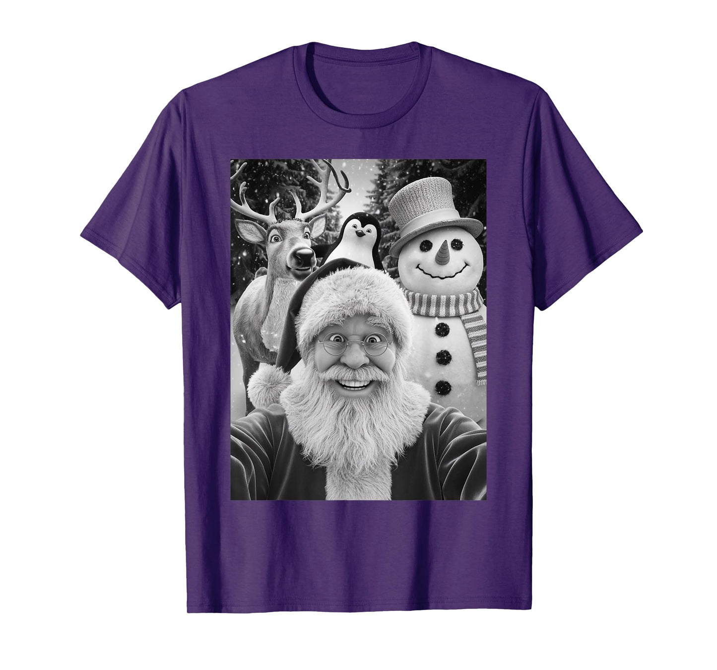 Funny Reindeer Selfie Christmas T-Shirt