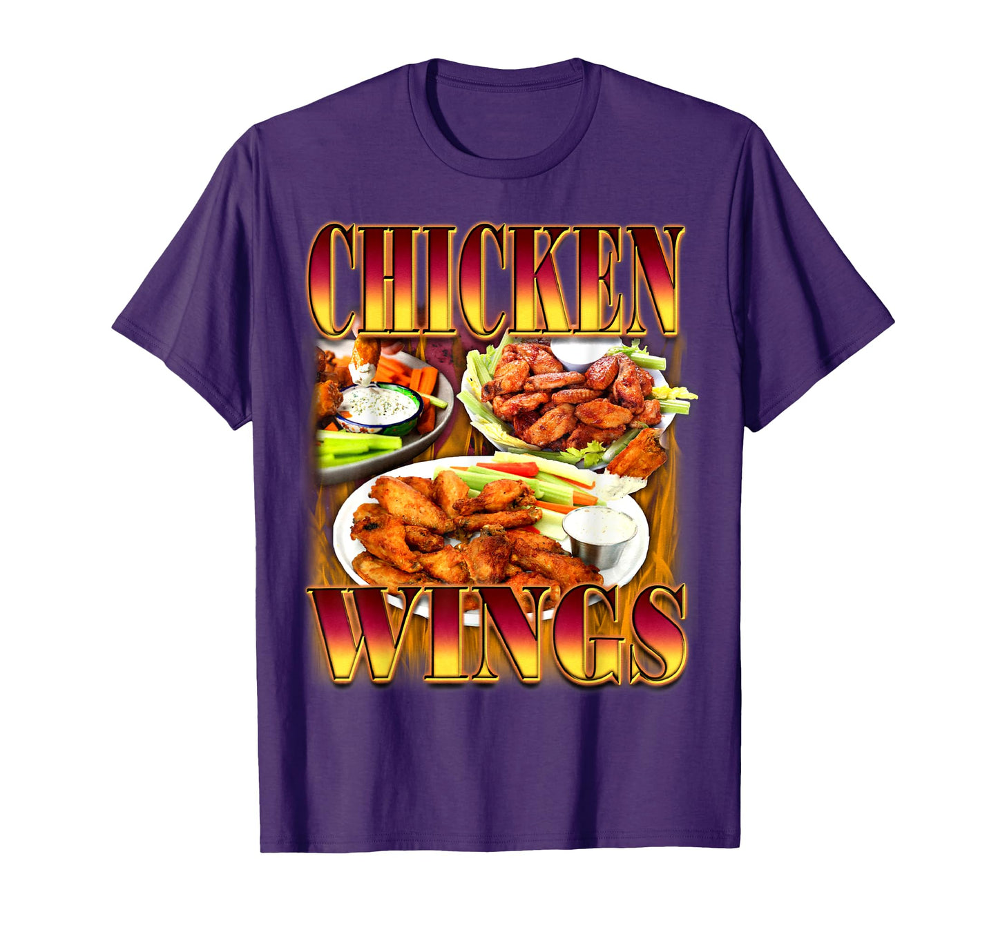 Wing Lover Bootleg Rap CDs Aesthetic 90s Funny Chicken Meme T-Shirt