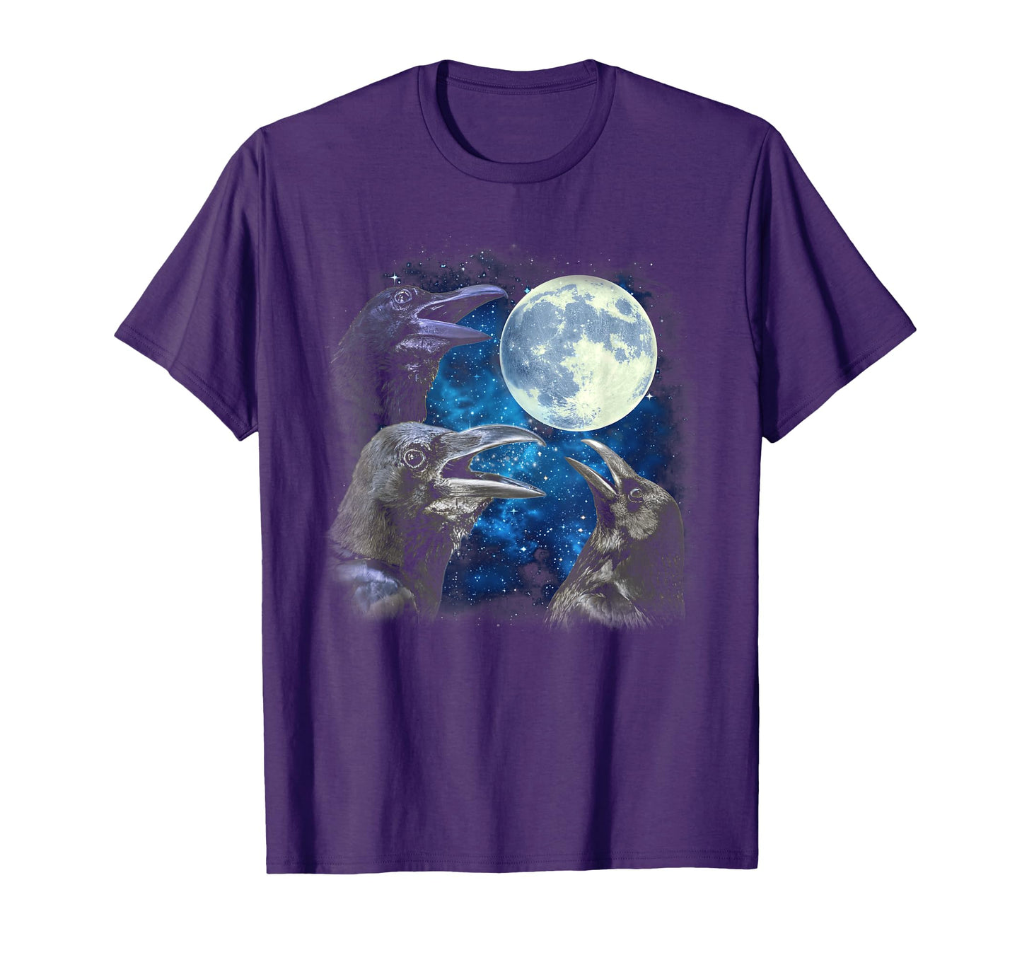 Crows Howling At The Moon - Funny Crow Bird T-Shirt