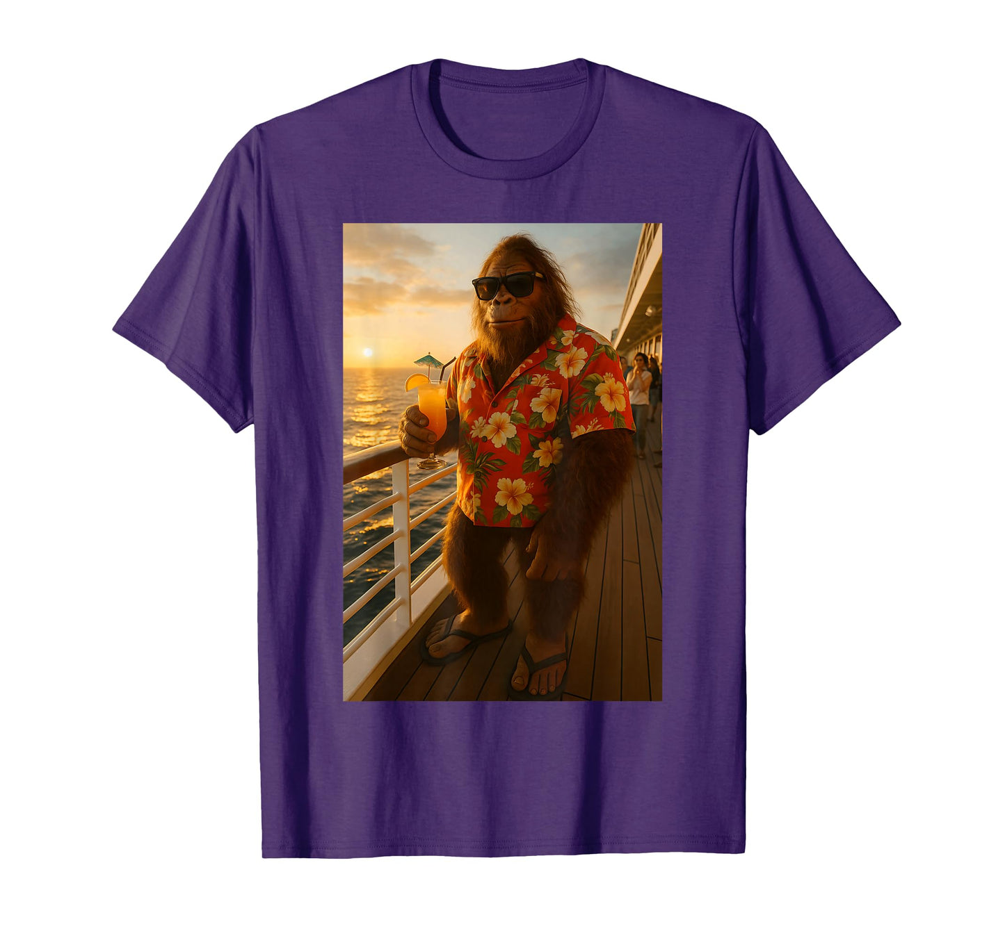 Funny Bigfoot Cruise Holiday T-Shirt