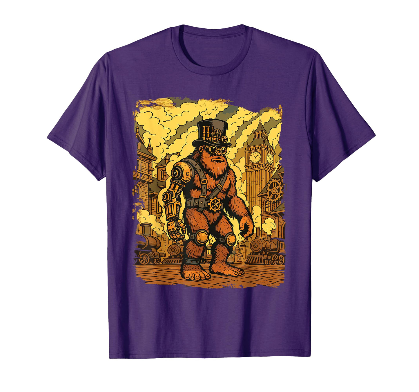Steampunk Bigfoot - Sasquatch Yeti Cryptids T-Shirt