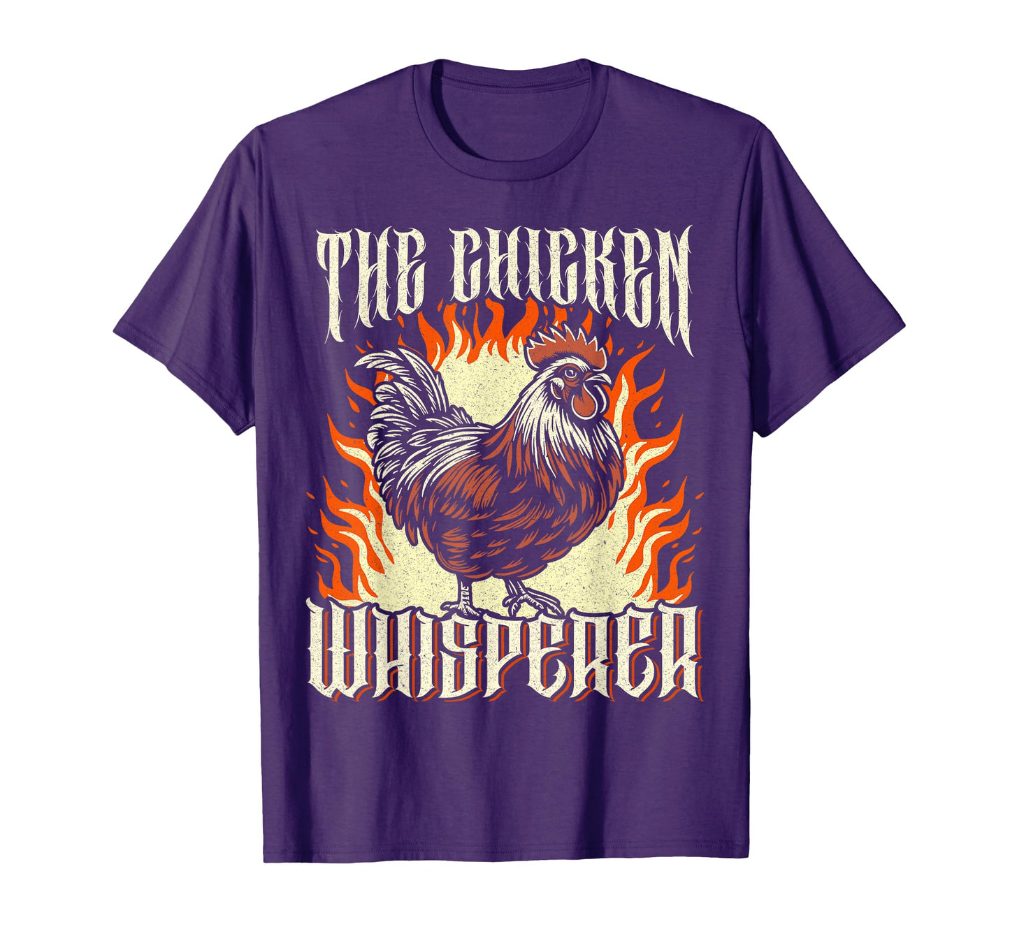 The Chicken Whisperer Funny Chicken Lover Farmer Heavy Metal T-Shirt