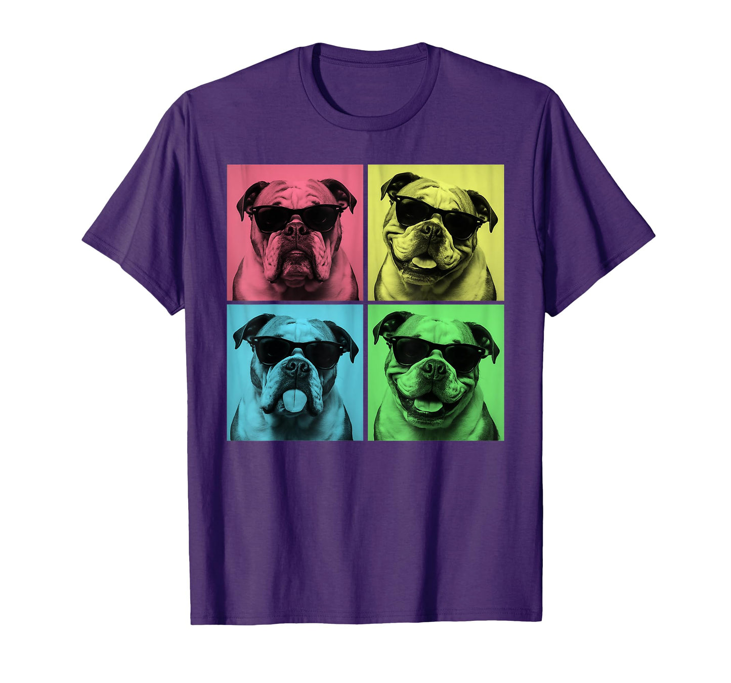 English Bulldog Pop Art Funny Bulldog Dog Lover Photo Booth T-Shirt