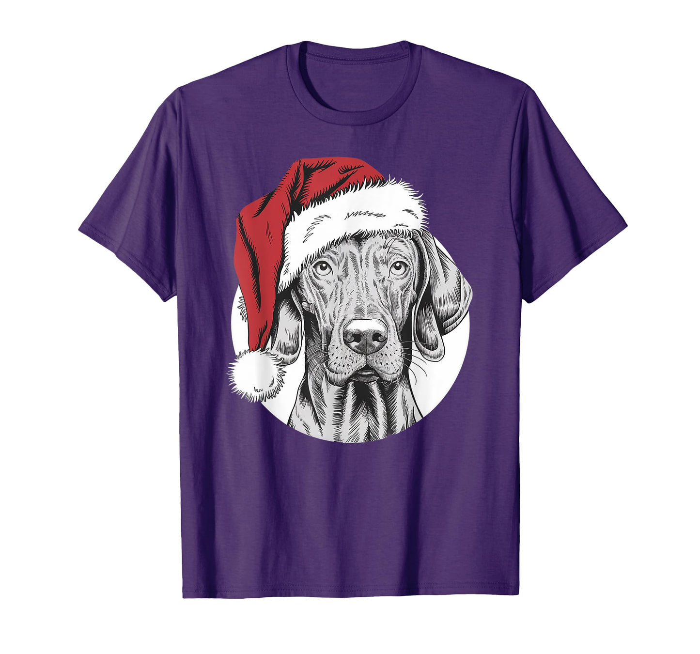 Joyful Vizsla Santa Dog on Vizsla Christmas Men Women Kids T-Shirt