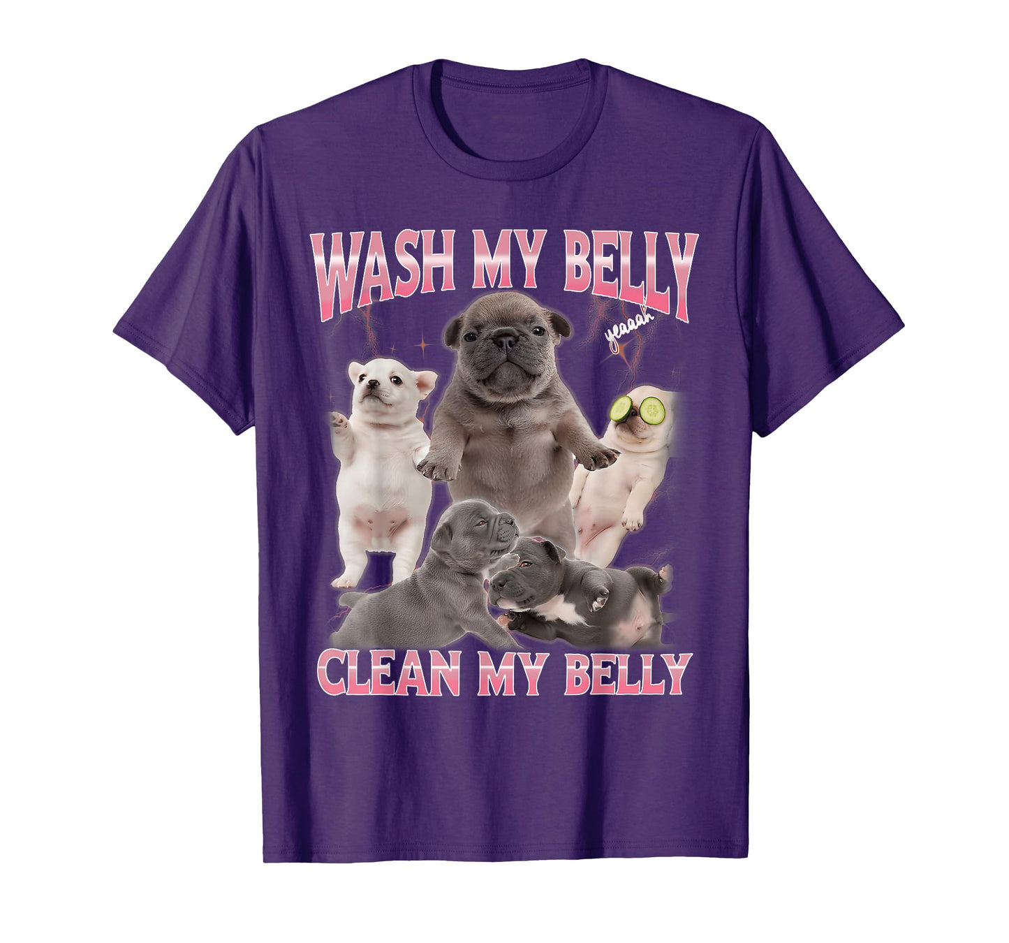 Pibble Meme Wash My Belly Funny Dog Clean My Belly Meme T-Shirt